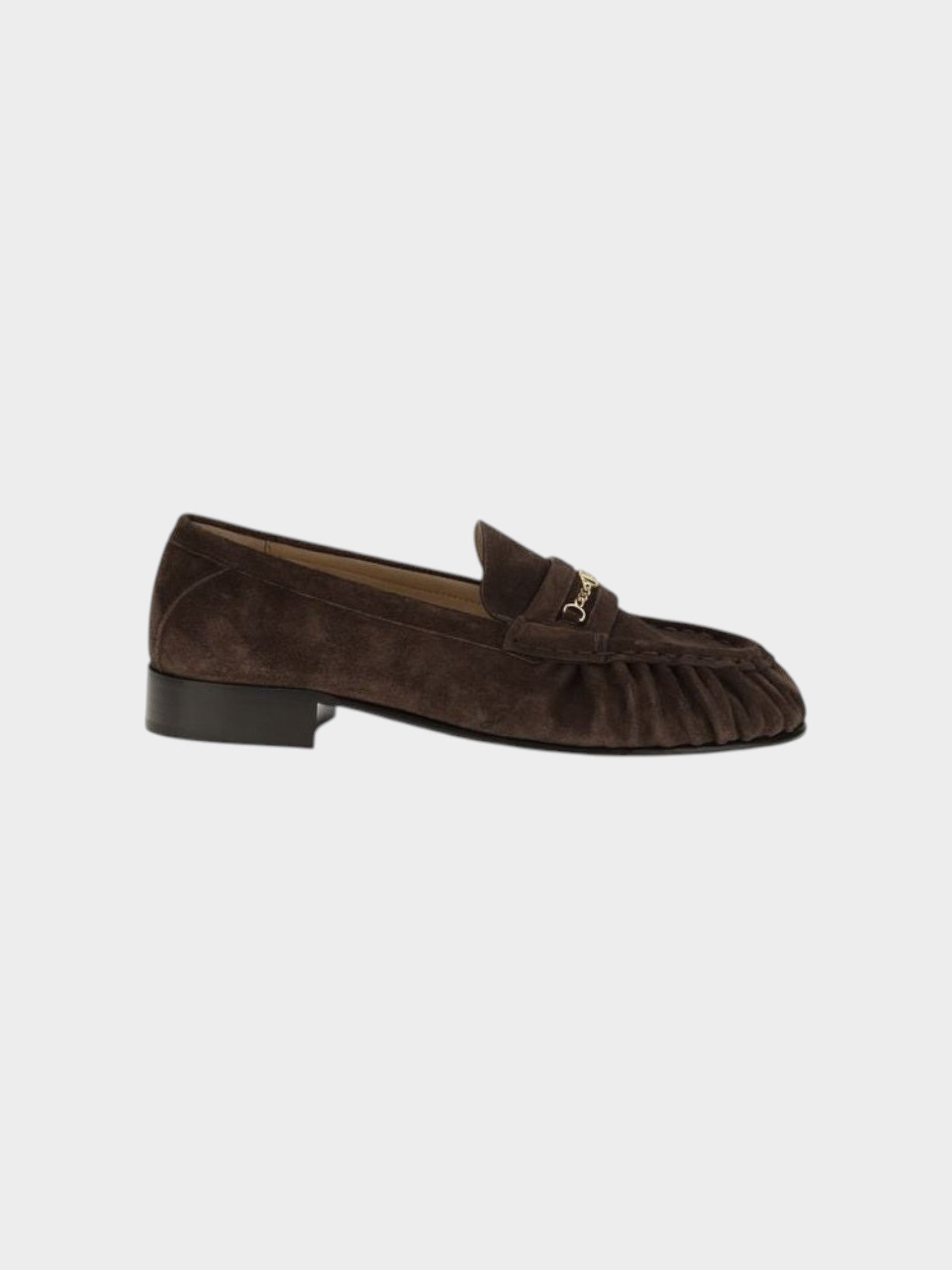 Valentino Garavani Brown Calf Leather Bos Taurus Slip-On Loafers