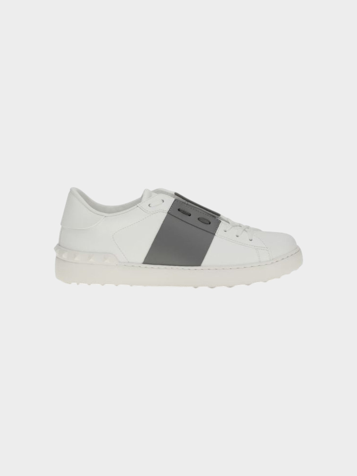 Valentino Garavani White Calf Leather Bos Taurus Low Top Sneakers