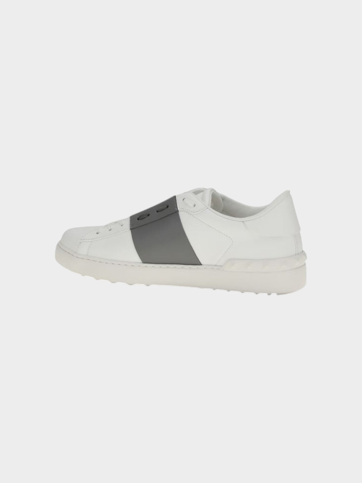 Valentino Garavani White Calf Leather Bos Taurus Low Top Sneakers-thumbmail-3