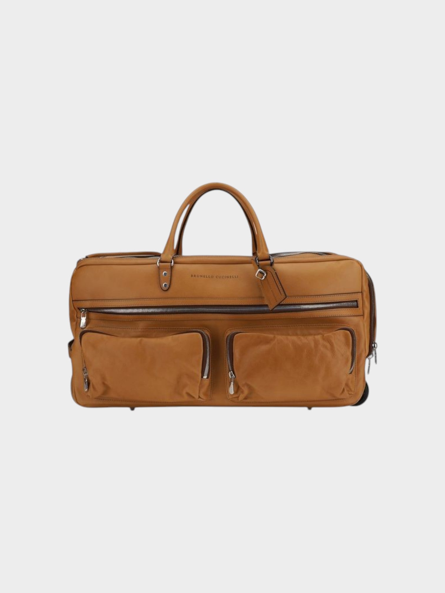 Brunello Cucinelli Brown Calf Leather Bos Taurus Luggage And Travel