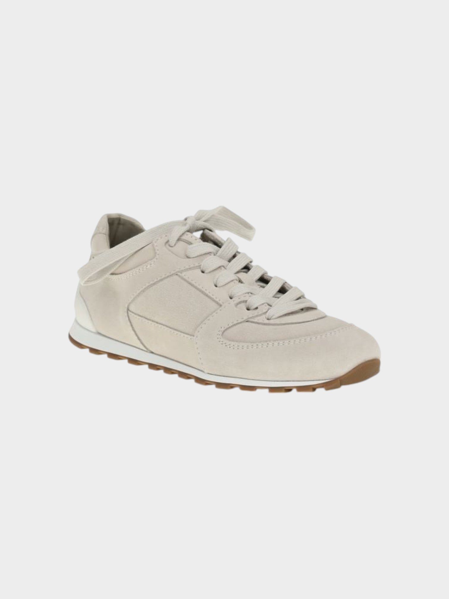 Brunello Cucinelli Beige Calf Leather Bos Taurus Low Top Sneakers-thumbmail-2