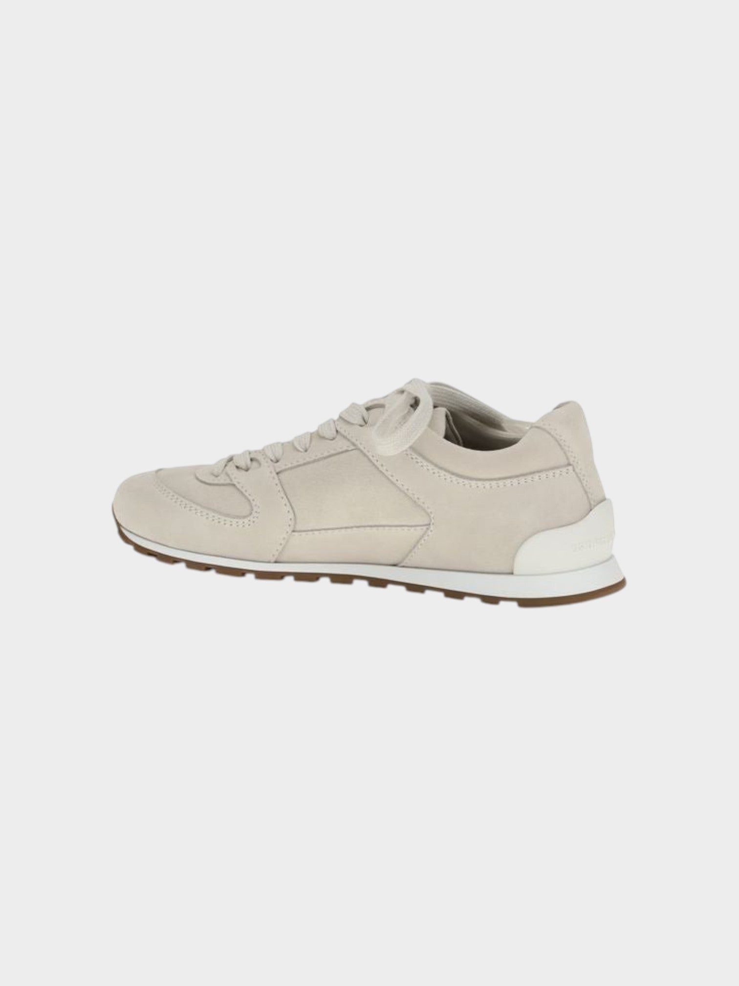 Brunello Cucinelli Beige Calf Leather Bos Taurus Low Top Sneakers-thumbmail-3