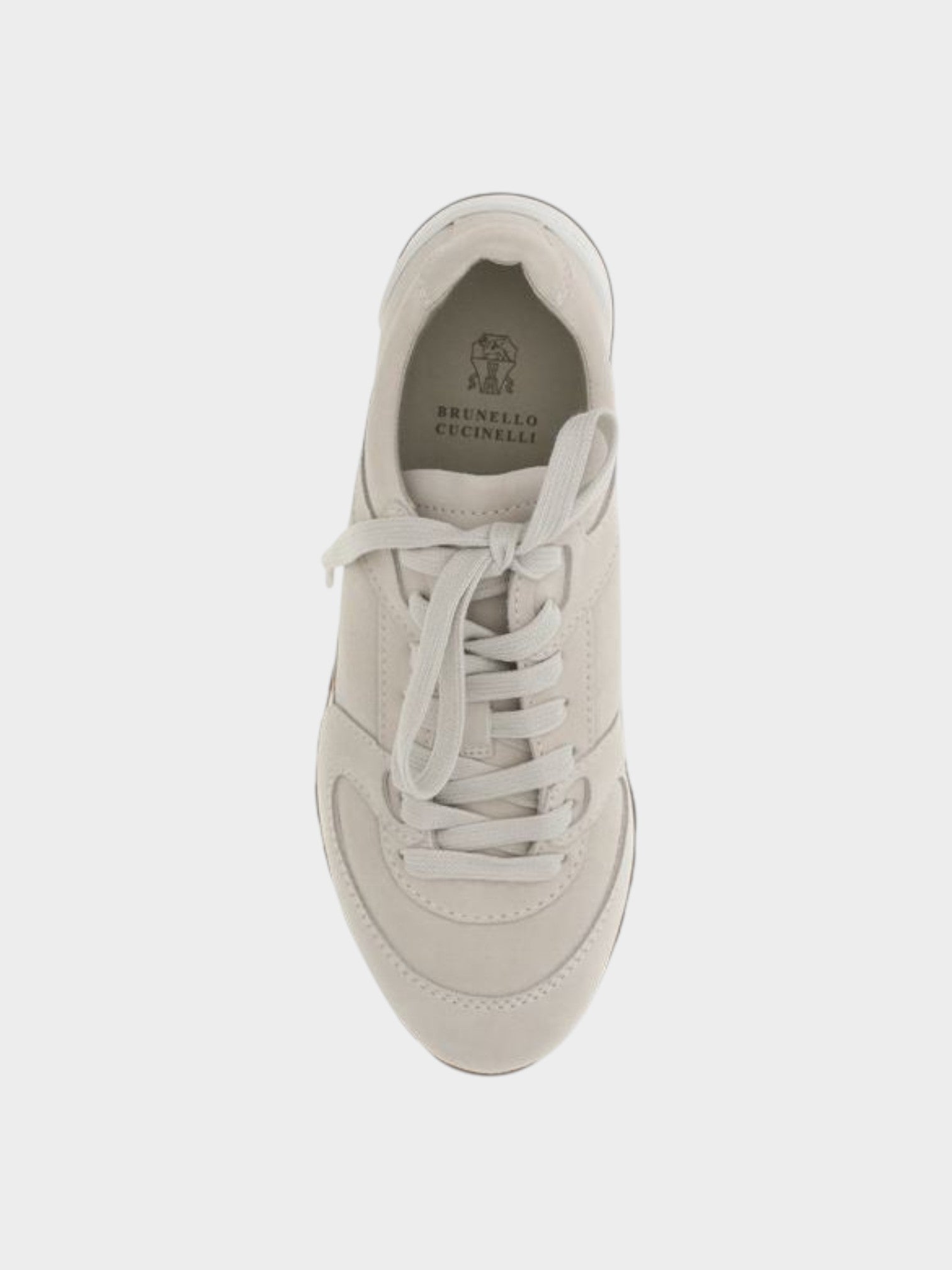 Brunello Cucinelli Beige Calf Leather Bos Taurus Low Top Sneakers-thumbmail-4