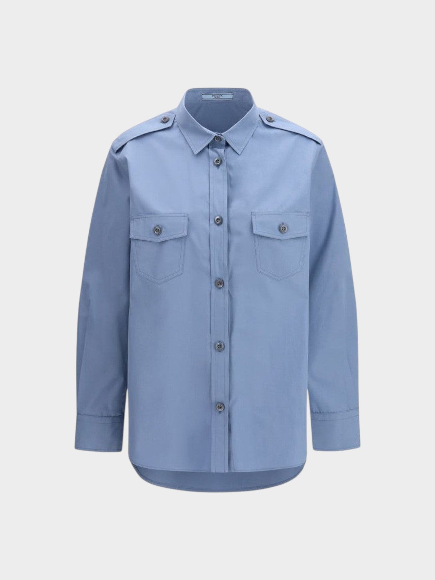 Prada Blue Cotton Dress Shirt