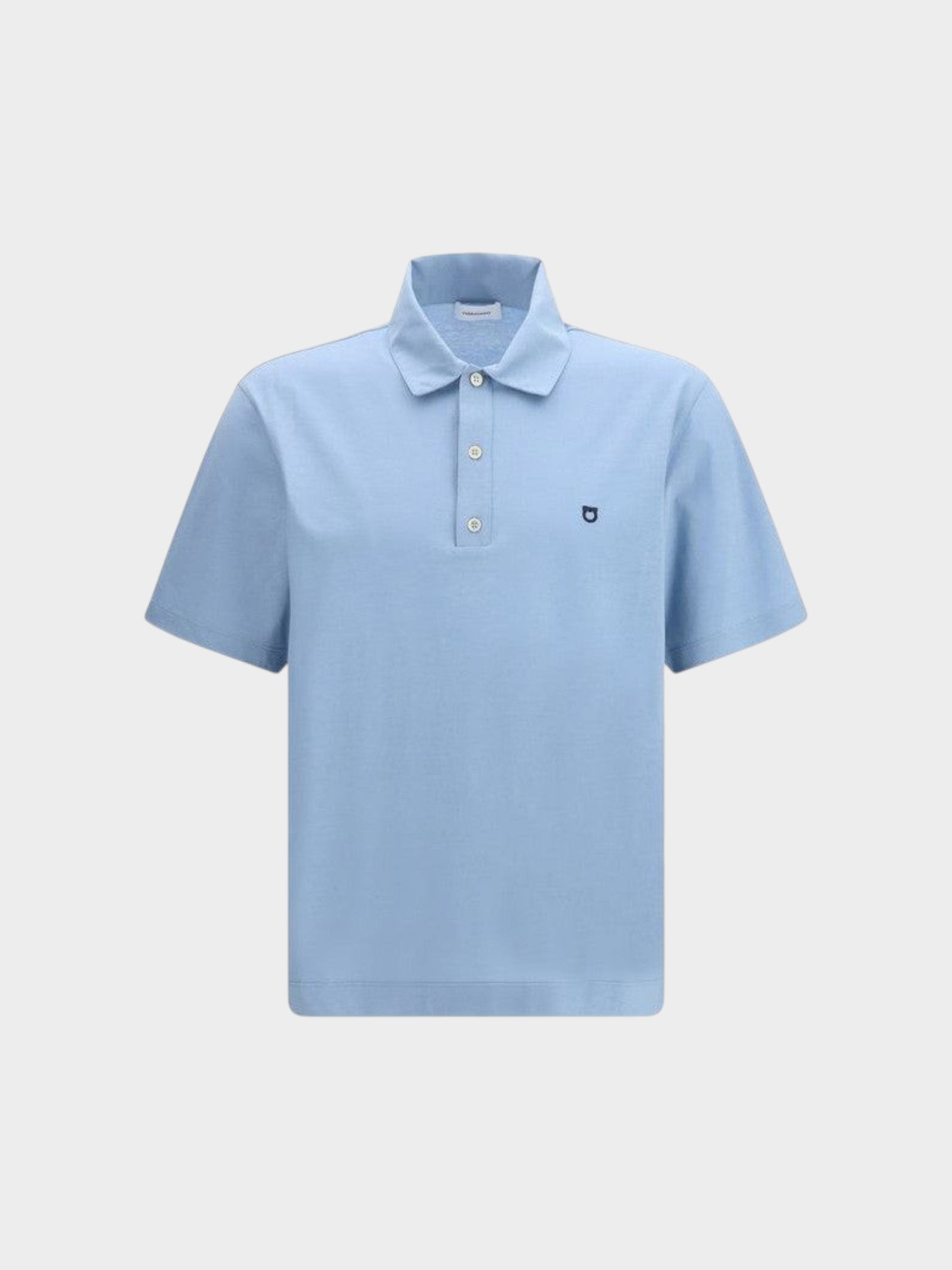 Ferragamo Blue Cotton Polo Shirt