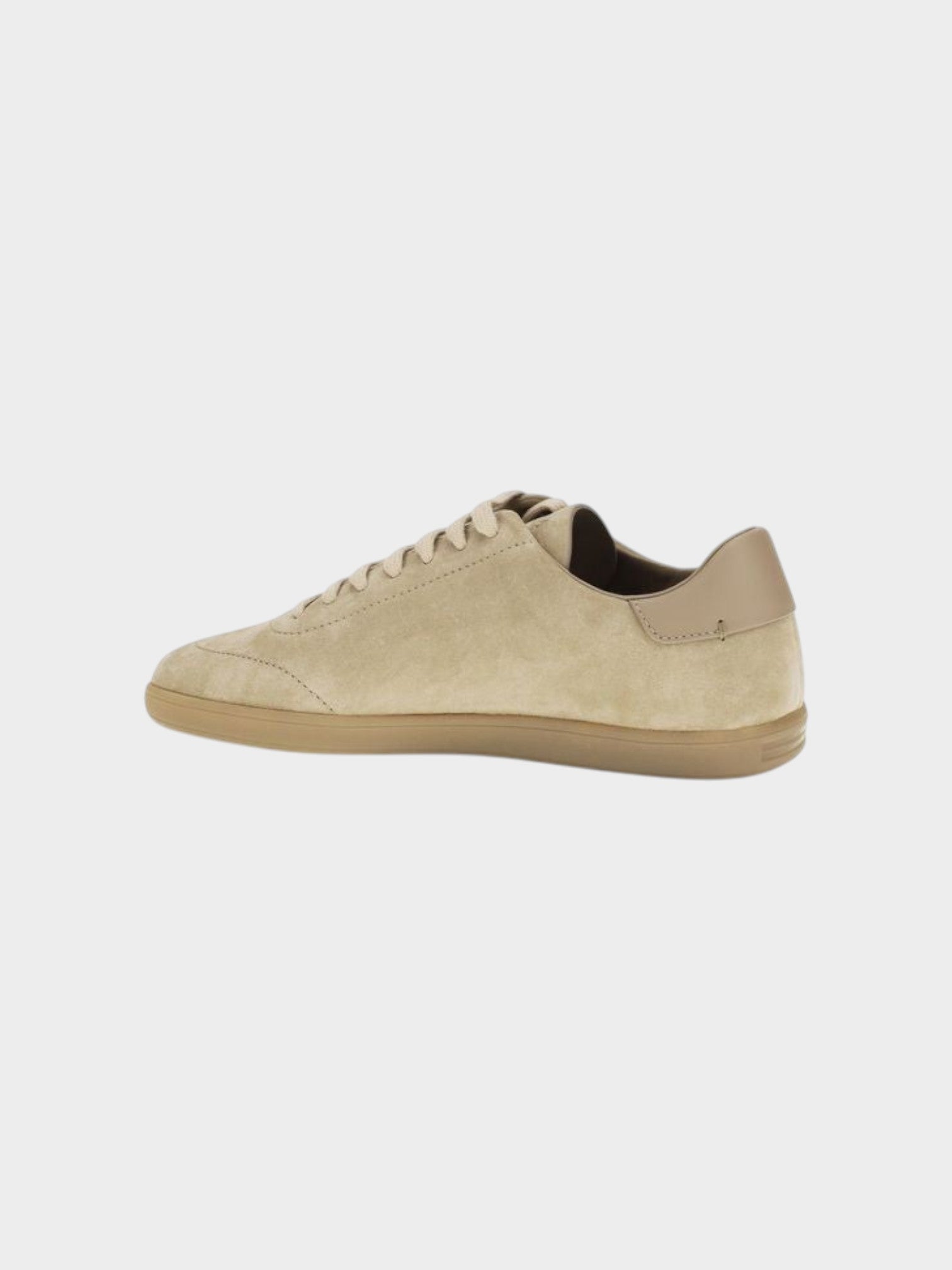 ZEGNA Beige Calf Leather Bos Taurus Low Top Sneakers-thumbmail-3
