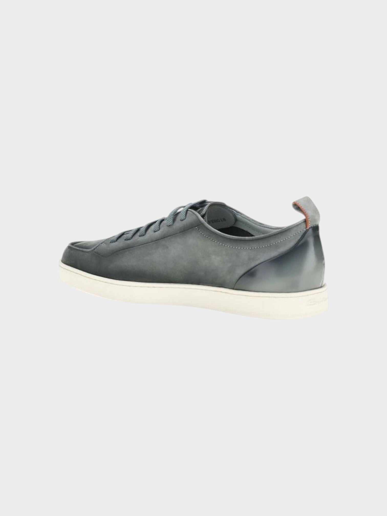 Santoni Gray Calf Leather Bos Taurus Low Top Sneakers-thumbmail-3