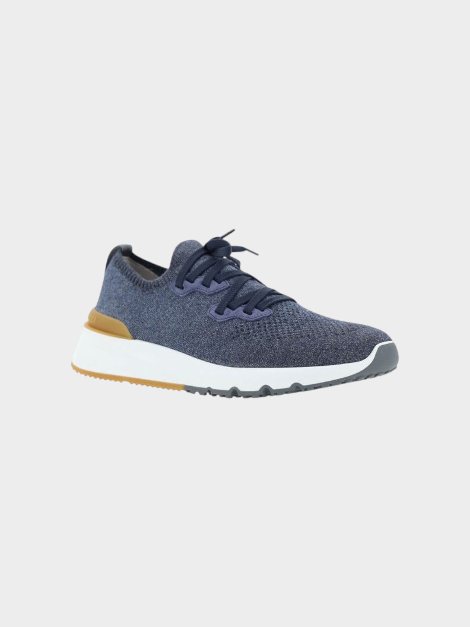 Brunello Cucinelli Blue Cotton Athletic Sneakers-thumbmail-2