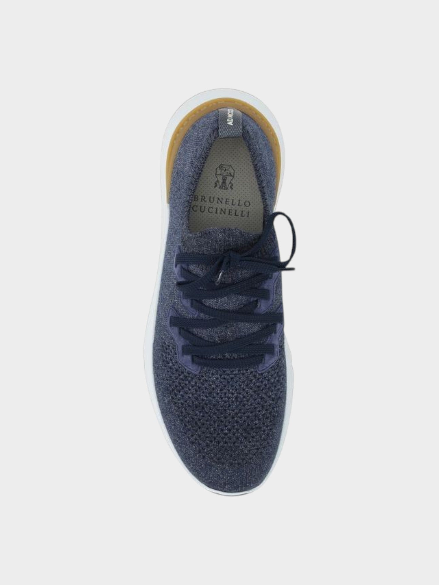 Brunello Cucinelli Blue Cotton Athletic Sneakers-thumbmail-4