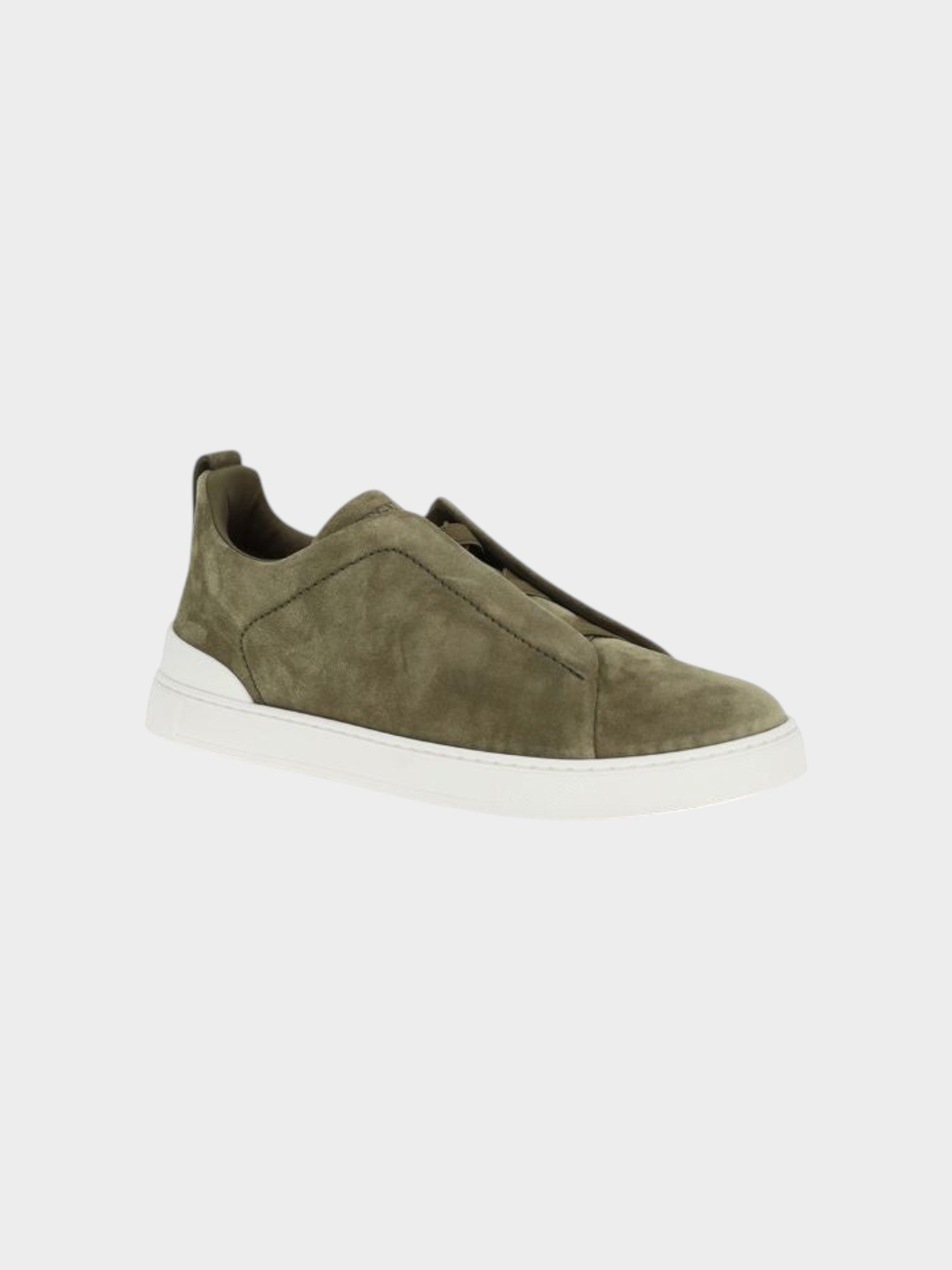 ZEGNA Bicolor Calf Leather Bos Taurus Low Top Sneakers-thumbmail-2