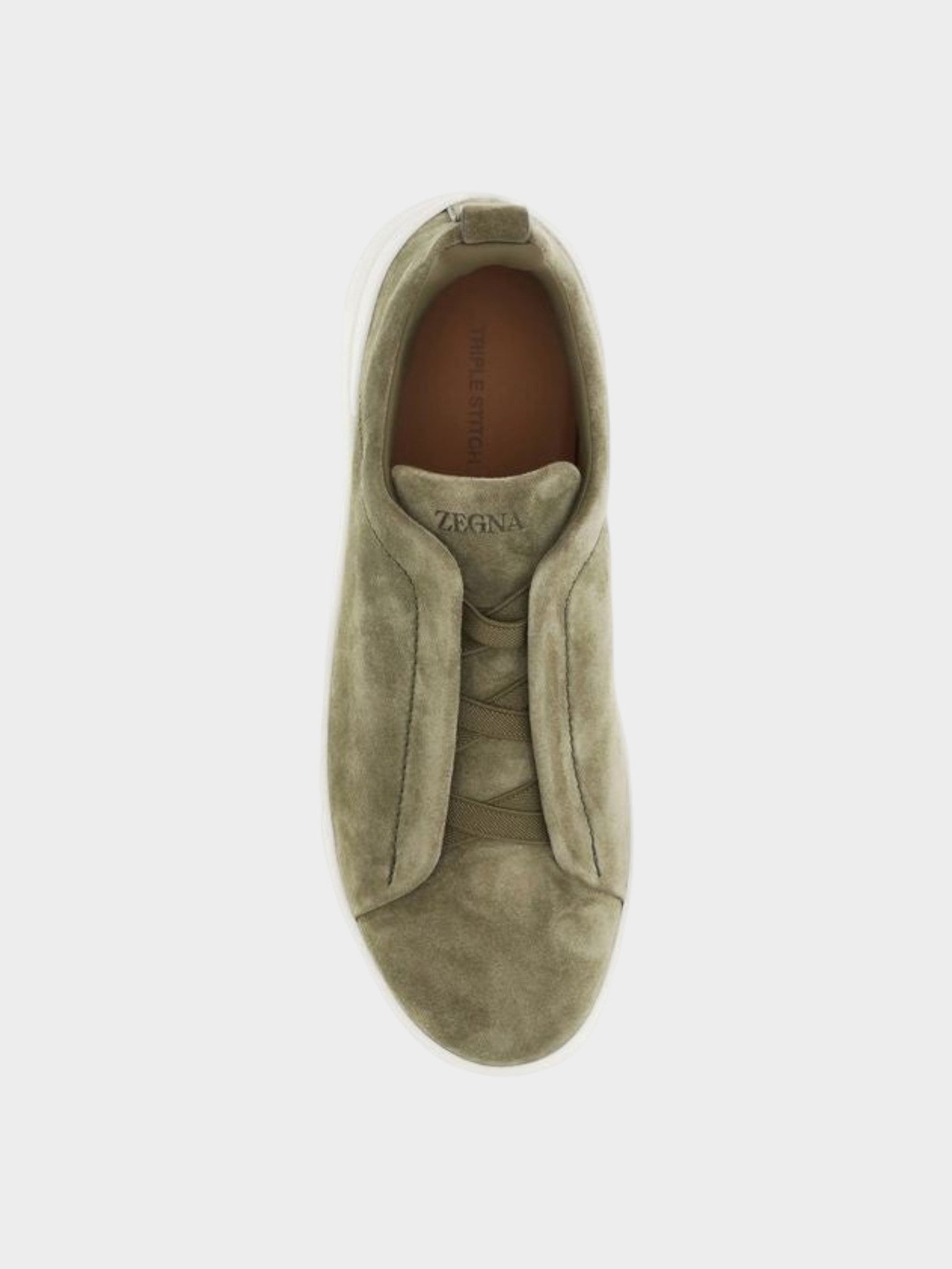 ZEGNA Bicolor Calf Leather Bos Taurus Low Top Sneakers-thumbmail-4