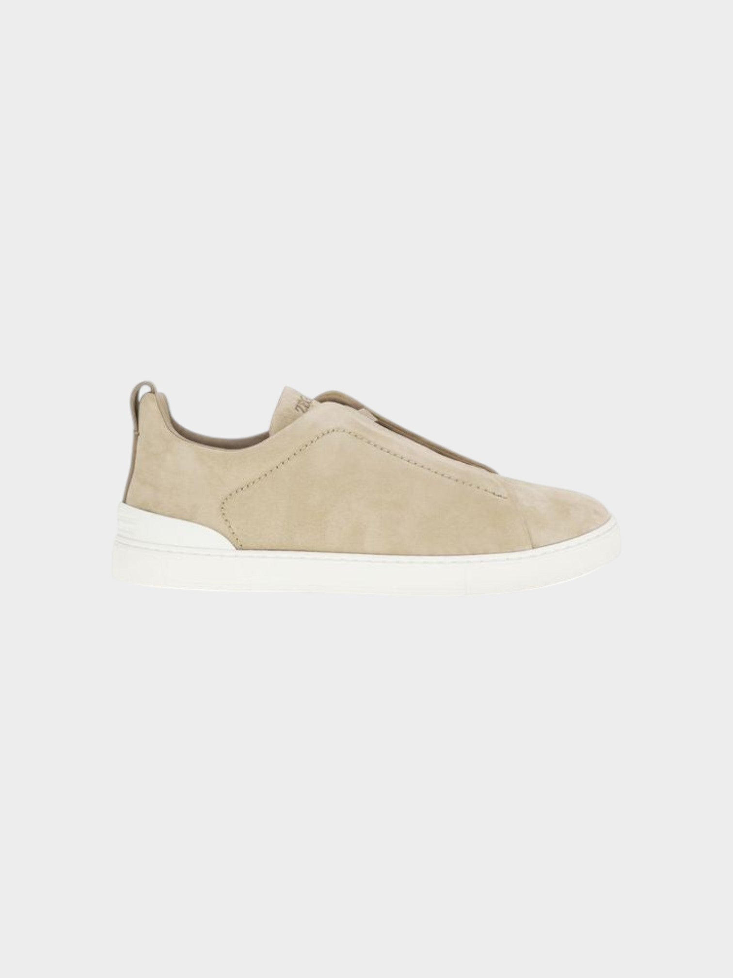 ZEGNA Beige Calf Leather Bos Taurus Low Top Sneakers