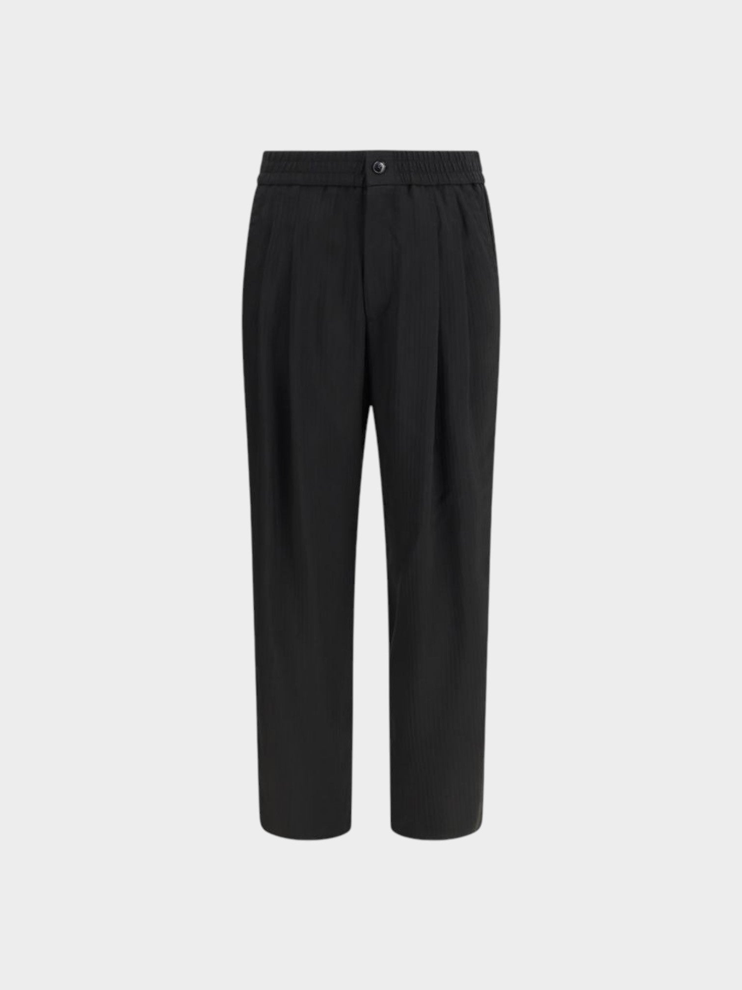 Giorgio Armani Black Viscose Casual Pants