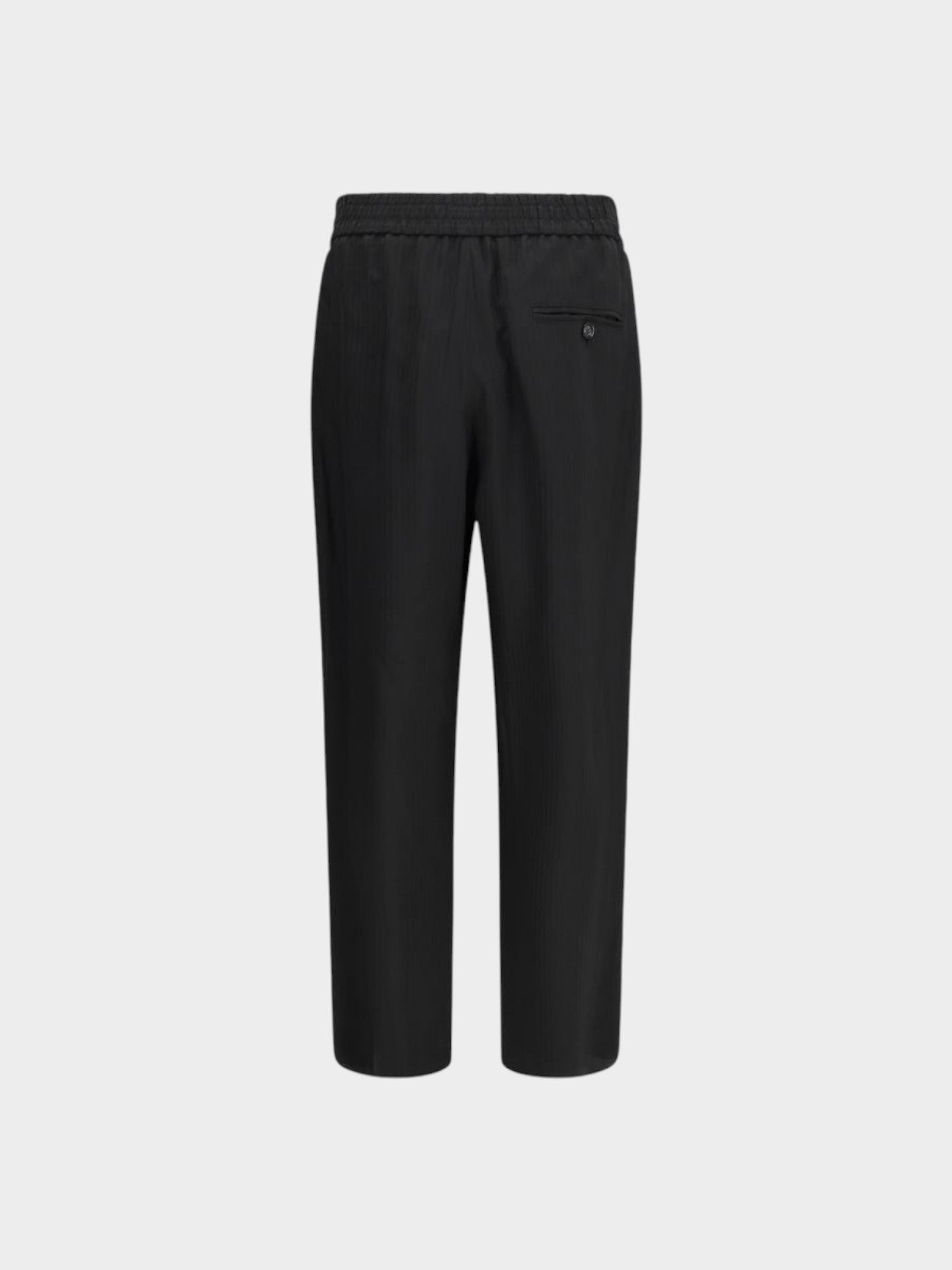 Giorgio Armani Black Viscose Casual Pants-thumbmail-2