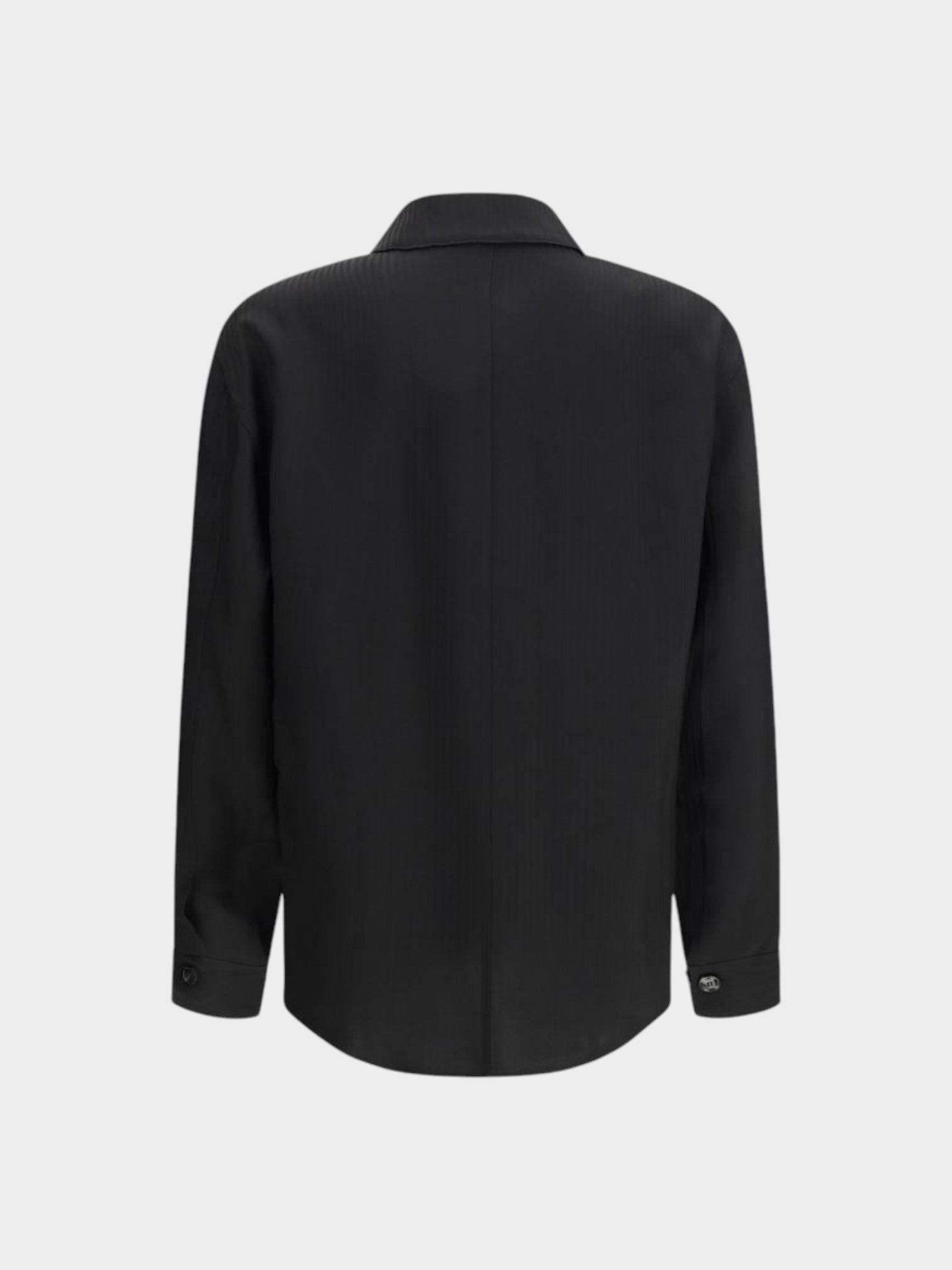Giorgio Armani Black Viscose Dress Shirt-thumbmail-2