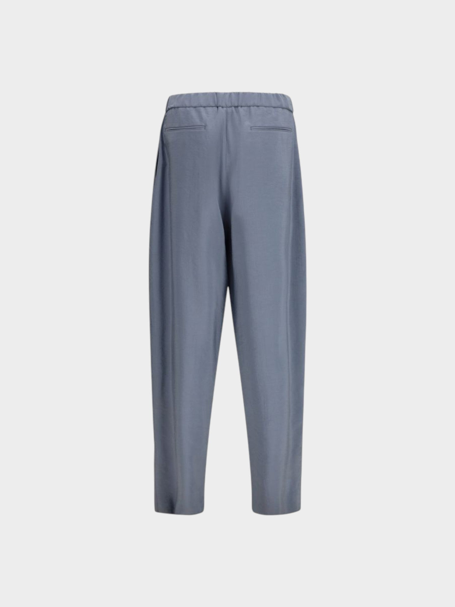 Giorgio Armani Gray Silk Casual Pants-thumbmail-2