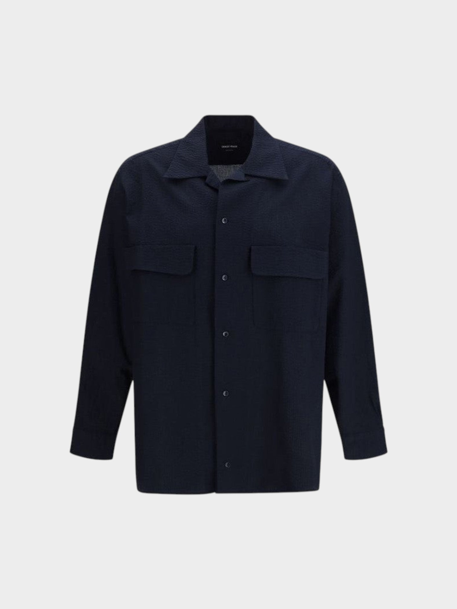 Giorgio Armani Blue Cotton Shirt