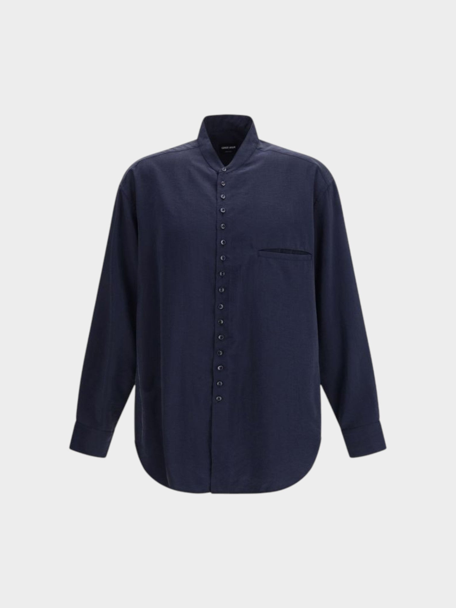 Giorgio Armani Blue Silk Dress Shirt