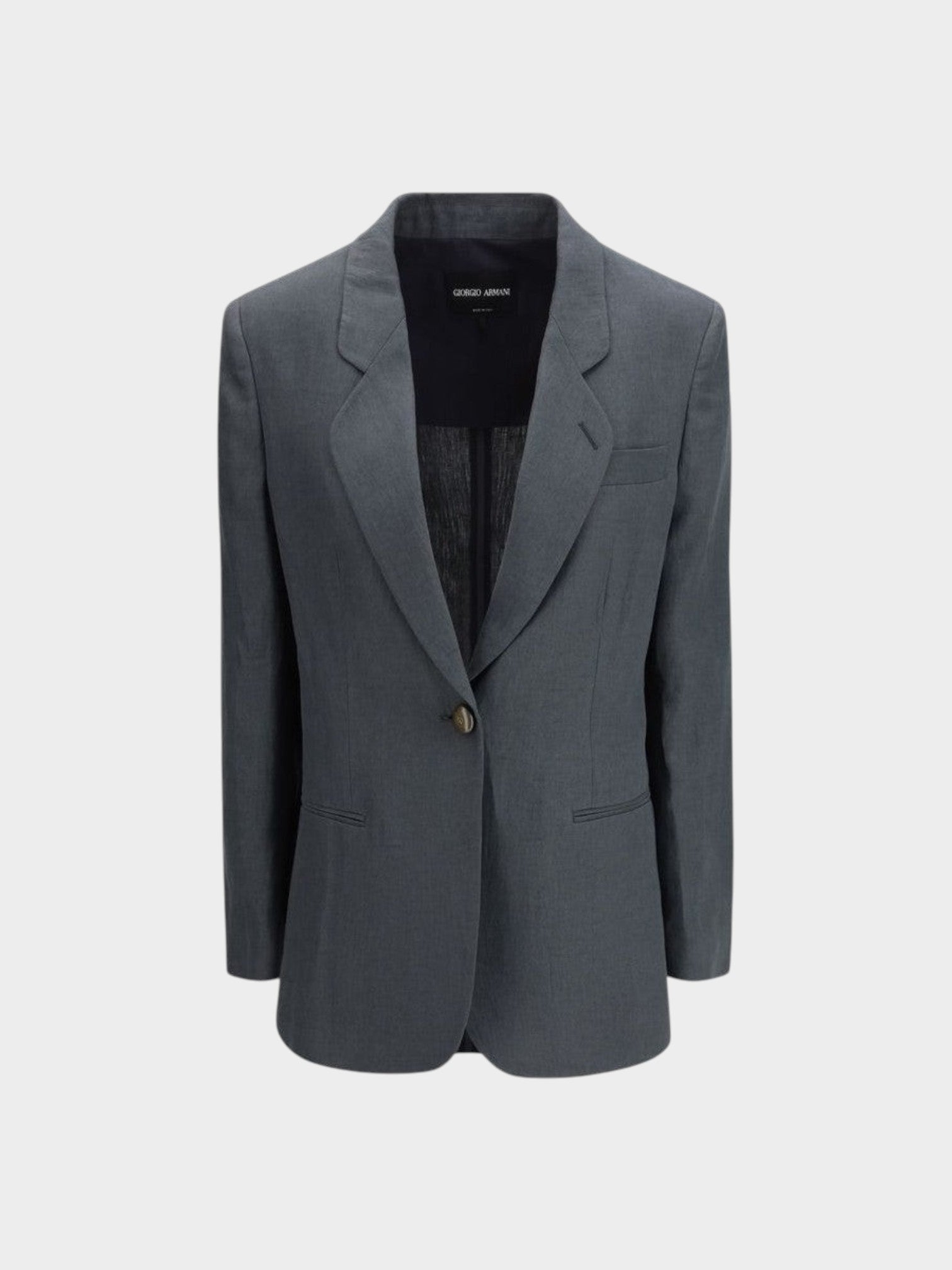 Giorgio Armani Gray Linen Jackets And Coat