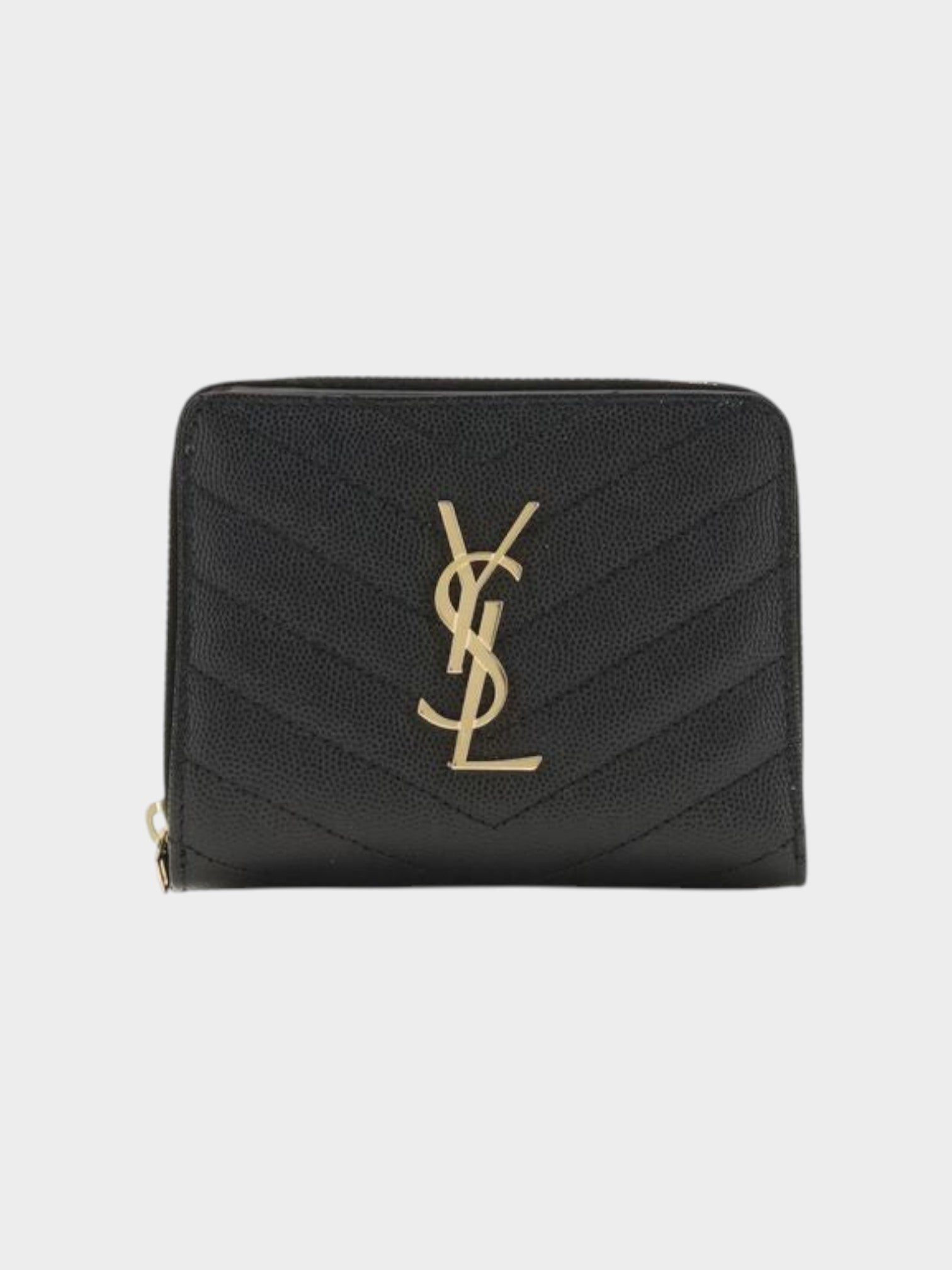 Saint Laurent Black Calf Leather Bos Taurus Wallet