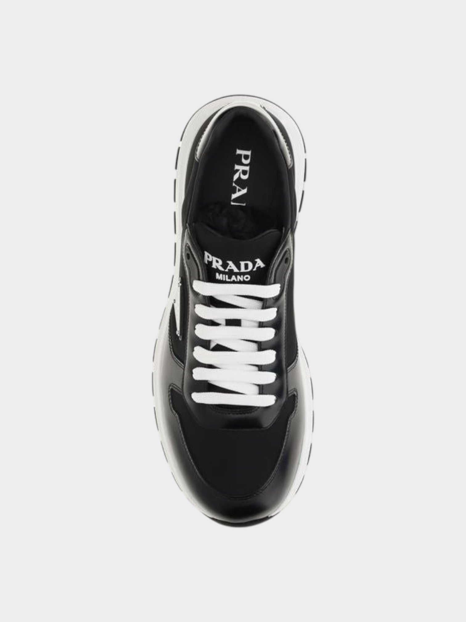 Prada Black Recycled Polyamide Athletic Sneakers-thumbmail-4