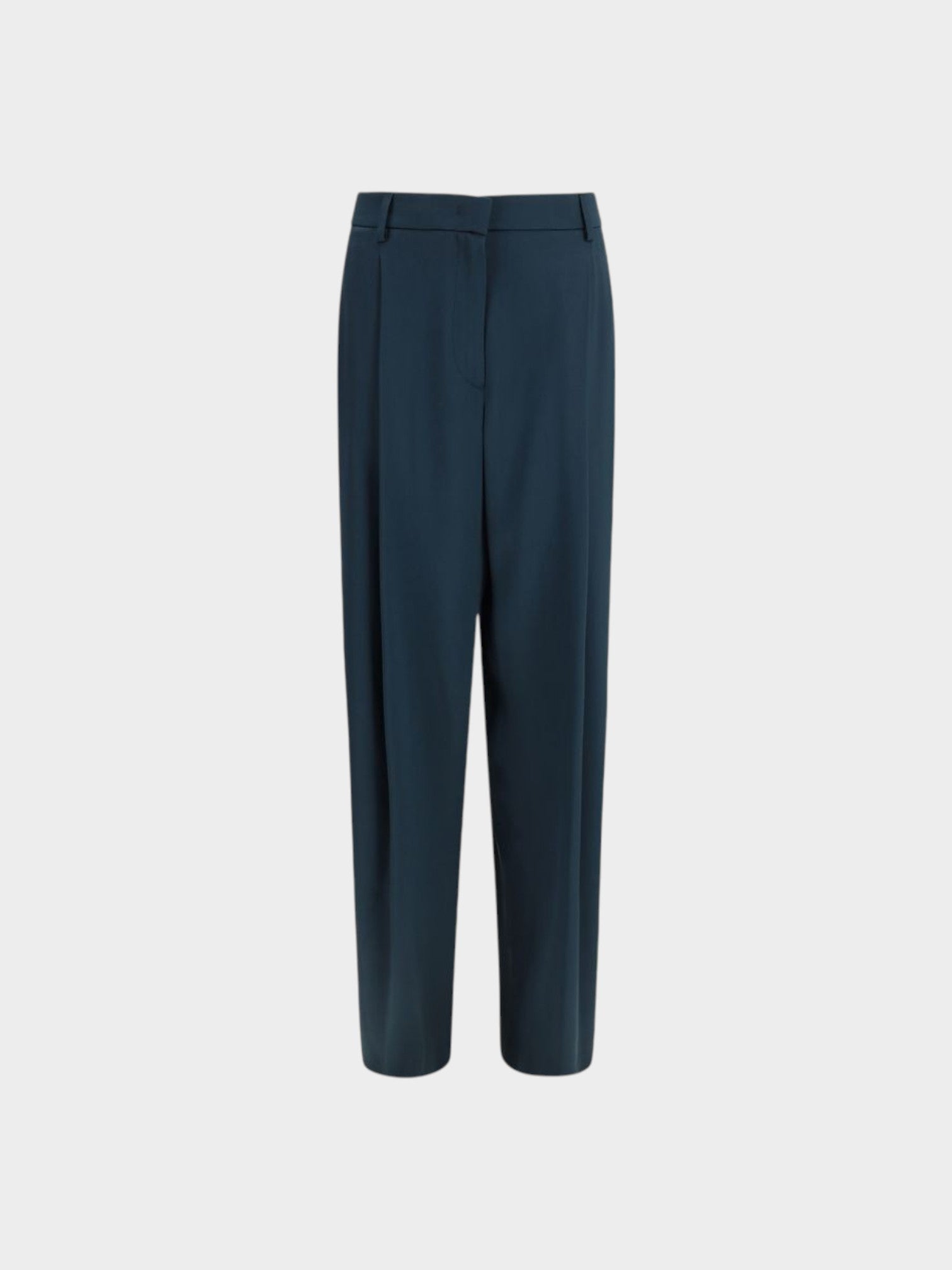 Giorgio Armani Blue Silk Casual Pants