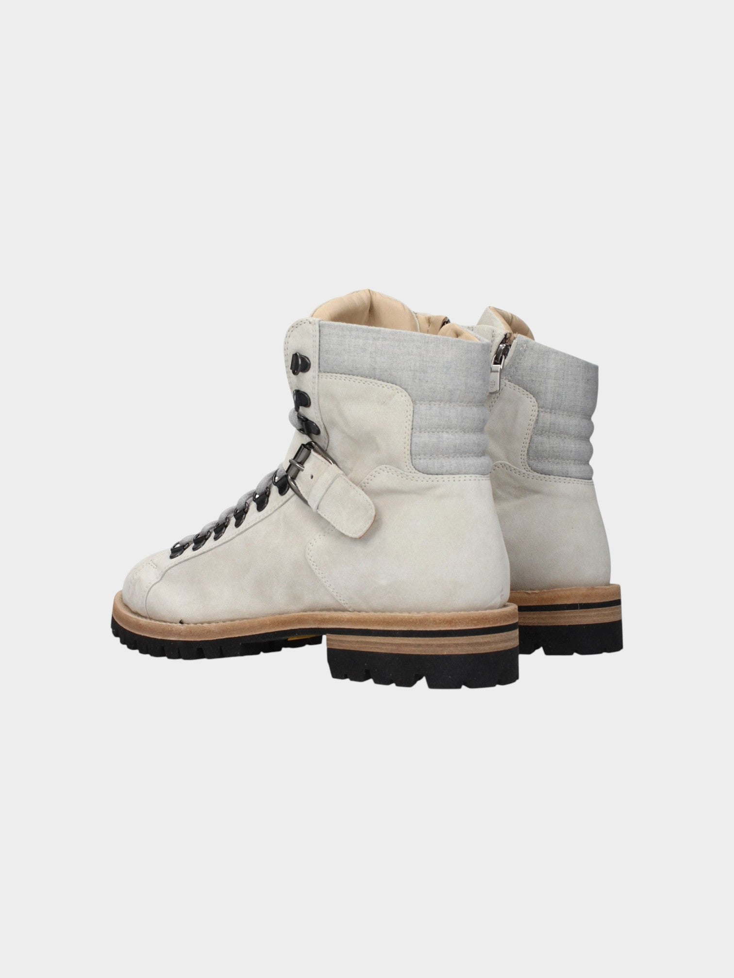 Eleventy Gray Leather Ankle Boots-thumbmail-4