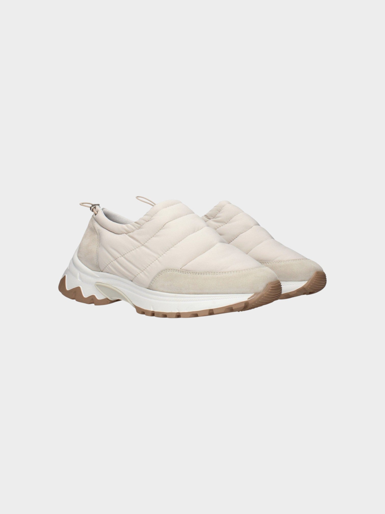 Eleventy Beige Fabric Chunky Sneakers-thumbmail-2