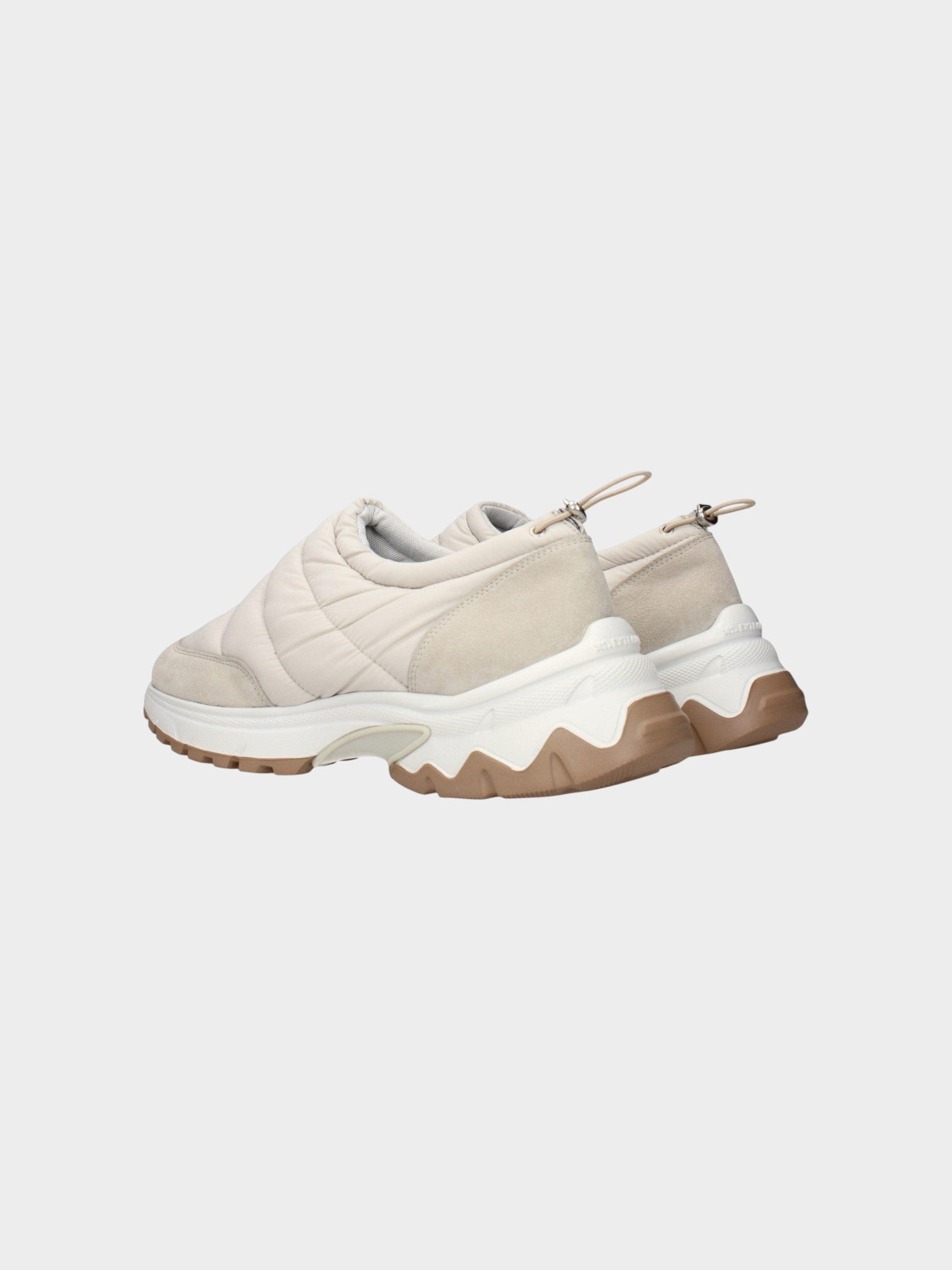 Eleventy Beige Fabric Chunky Sneakers-thumbmail-4