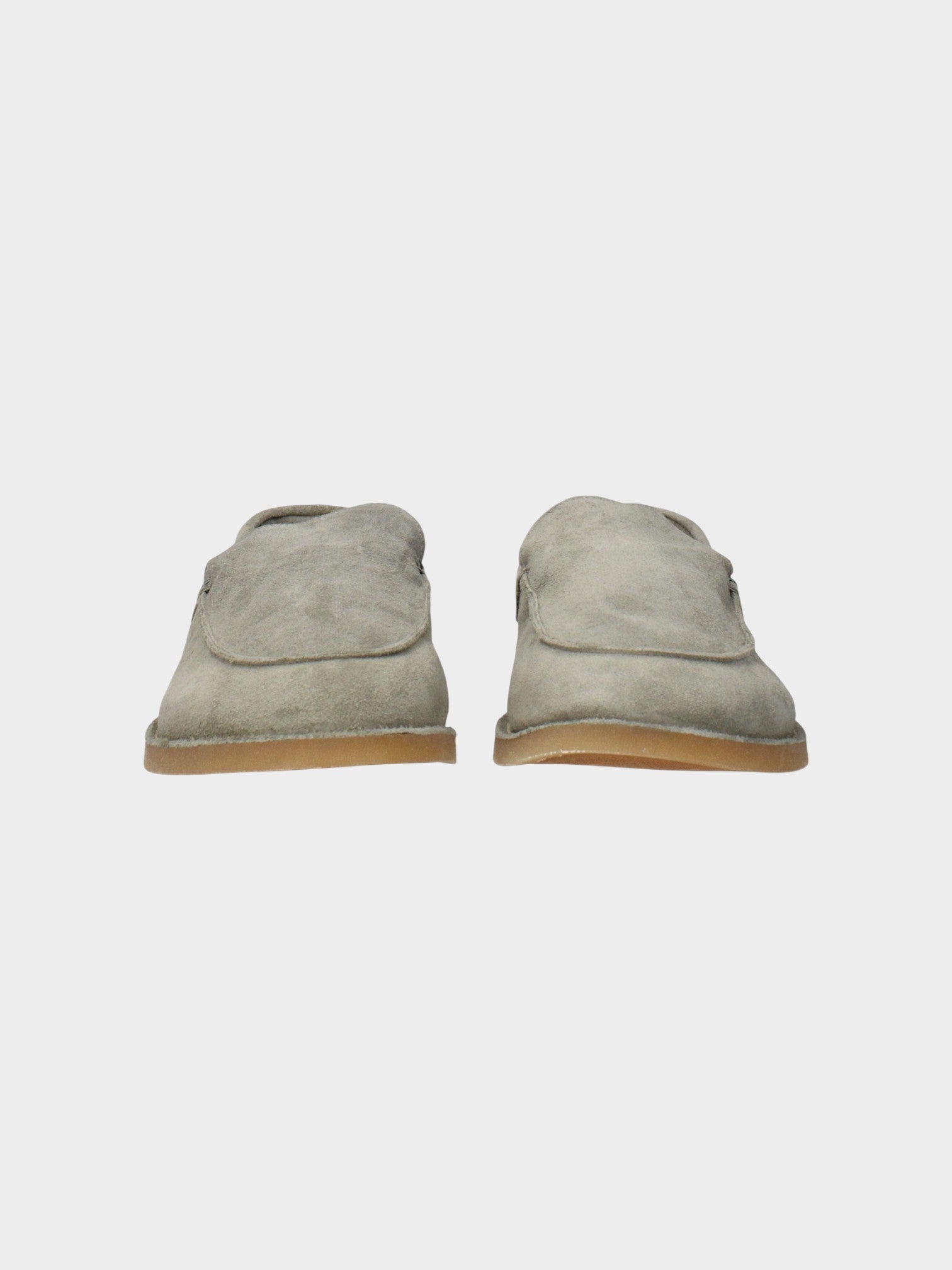 Eleventy Green Leather Slip-On Loafers-thumbmail-3