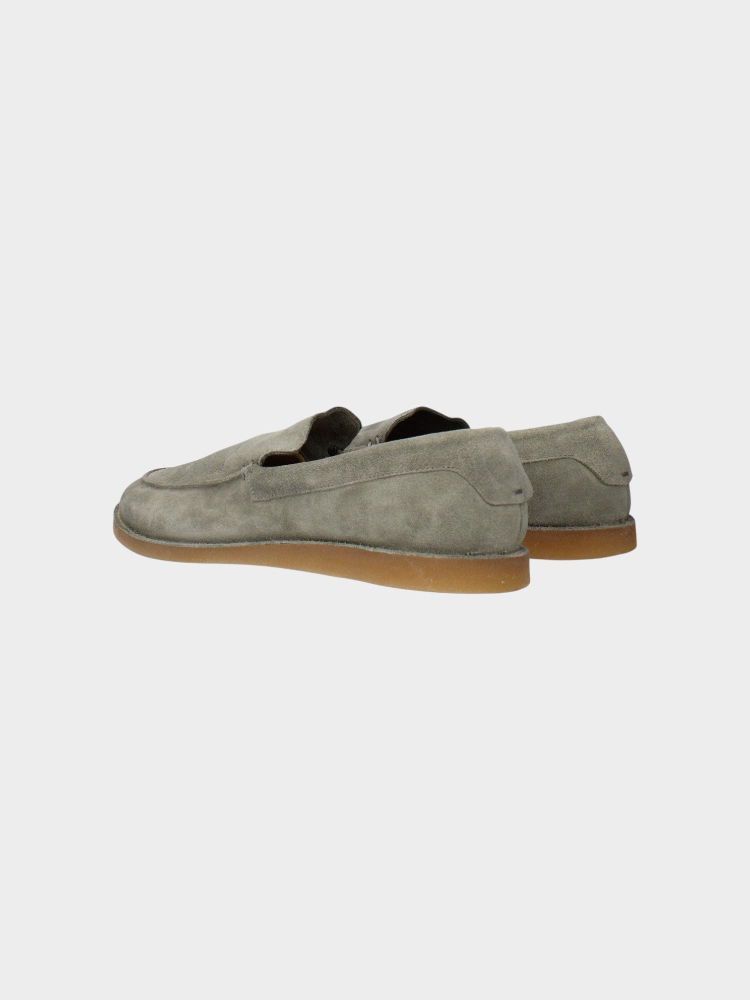 Eleventy Green Leather Slip-On Loafers-thumbmail-4