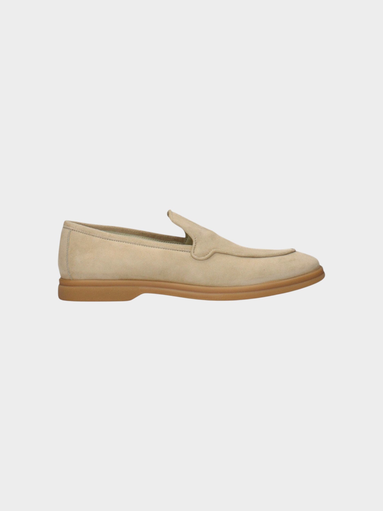 Eleventy Beige Leather Slip-On Loafers
