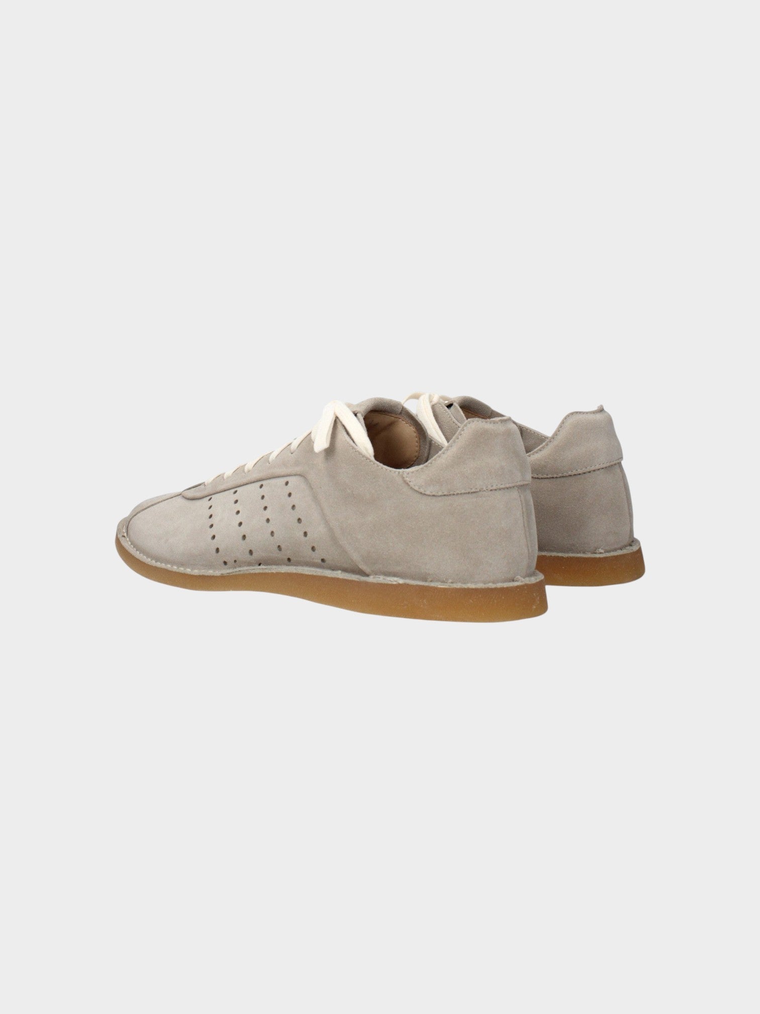 Eleventy Gray Leather Low Top Sneakers-thumbmail-4