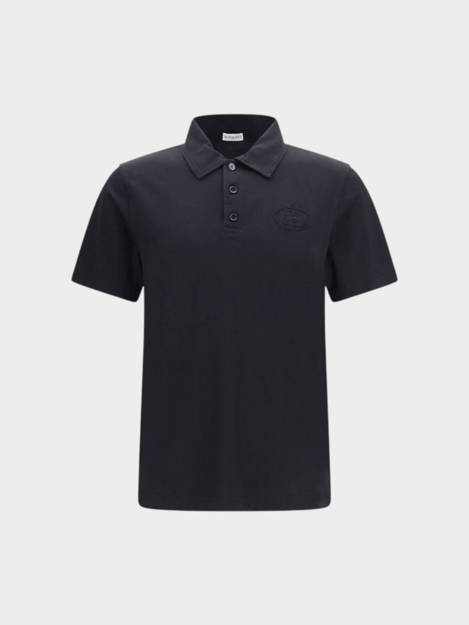 Burberry Blue Cotton Polo Shirt