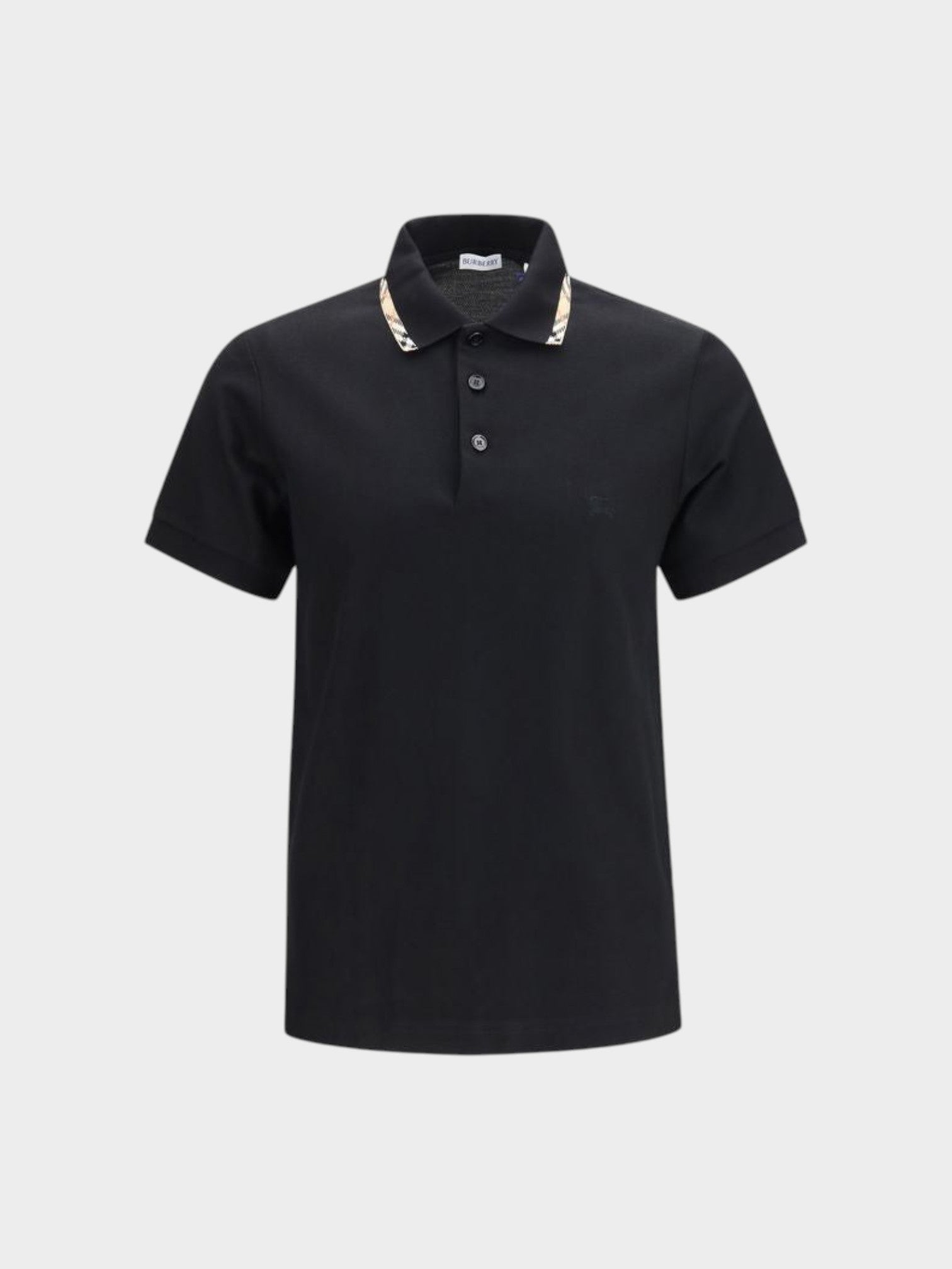 Burberry Black Cotton Polo Shirt