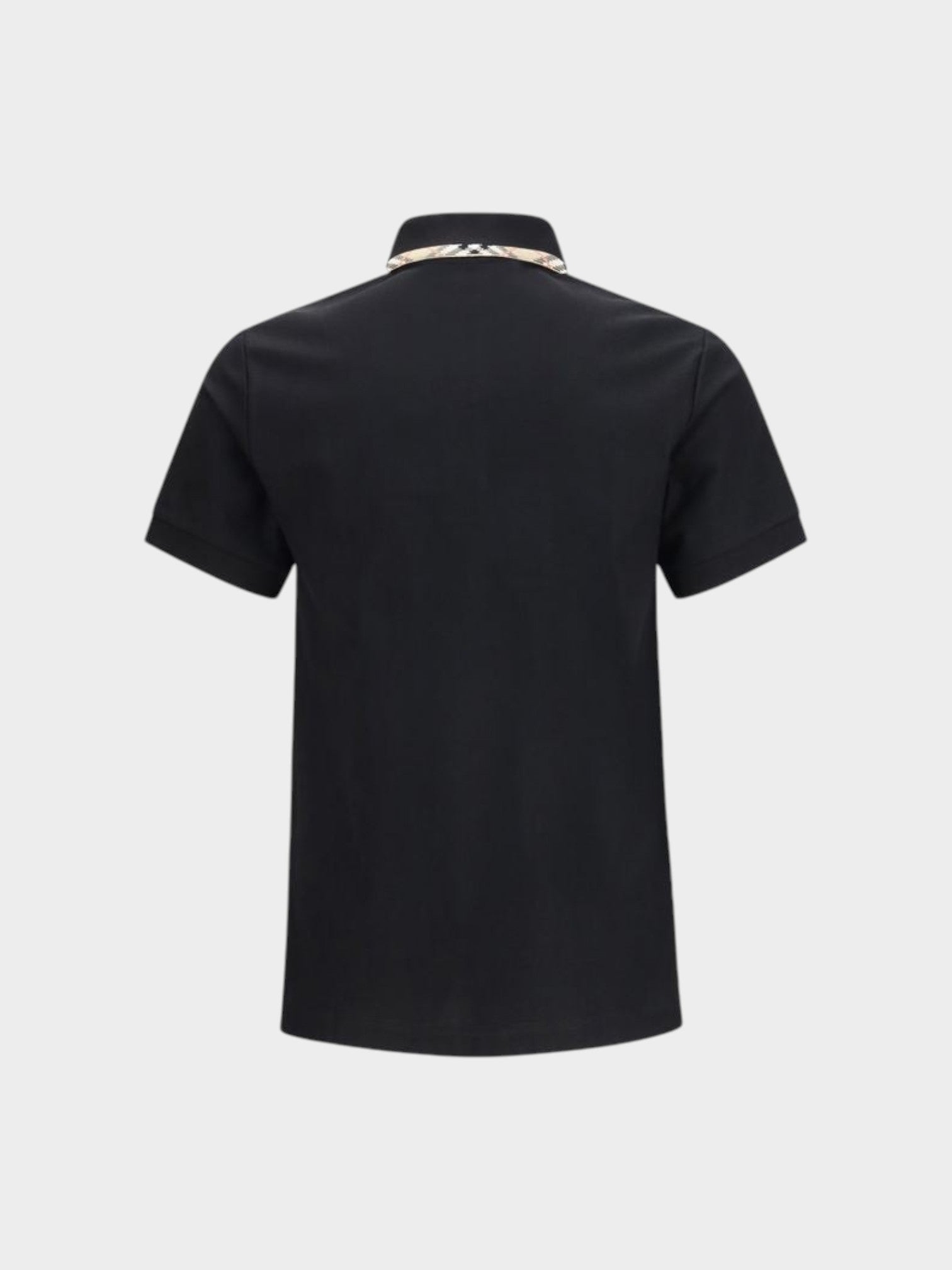 Burberry Black Cotton Polo Shirt-thumbmail-2