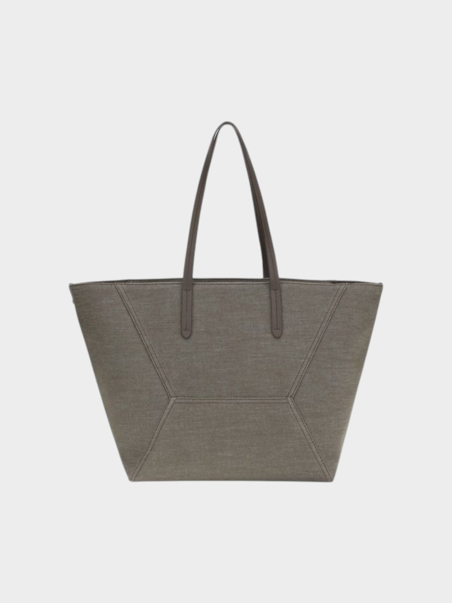 Brunello Cucinelli Brown Cotton Shoulder Bag