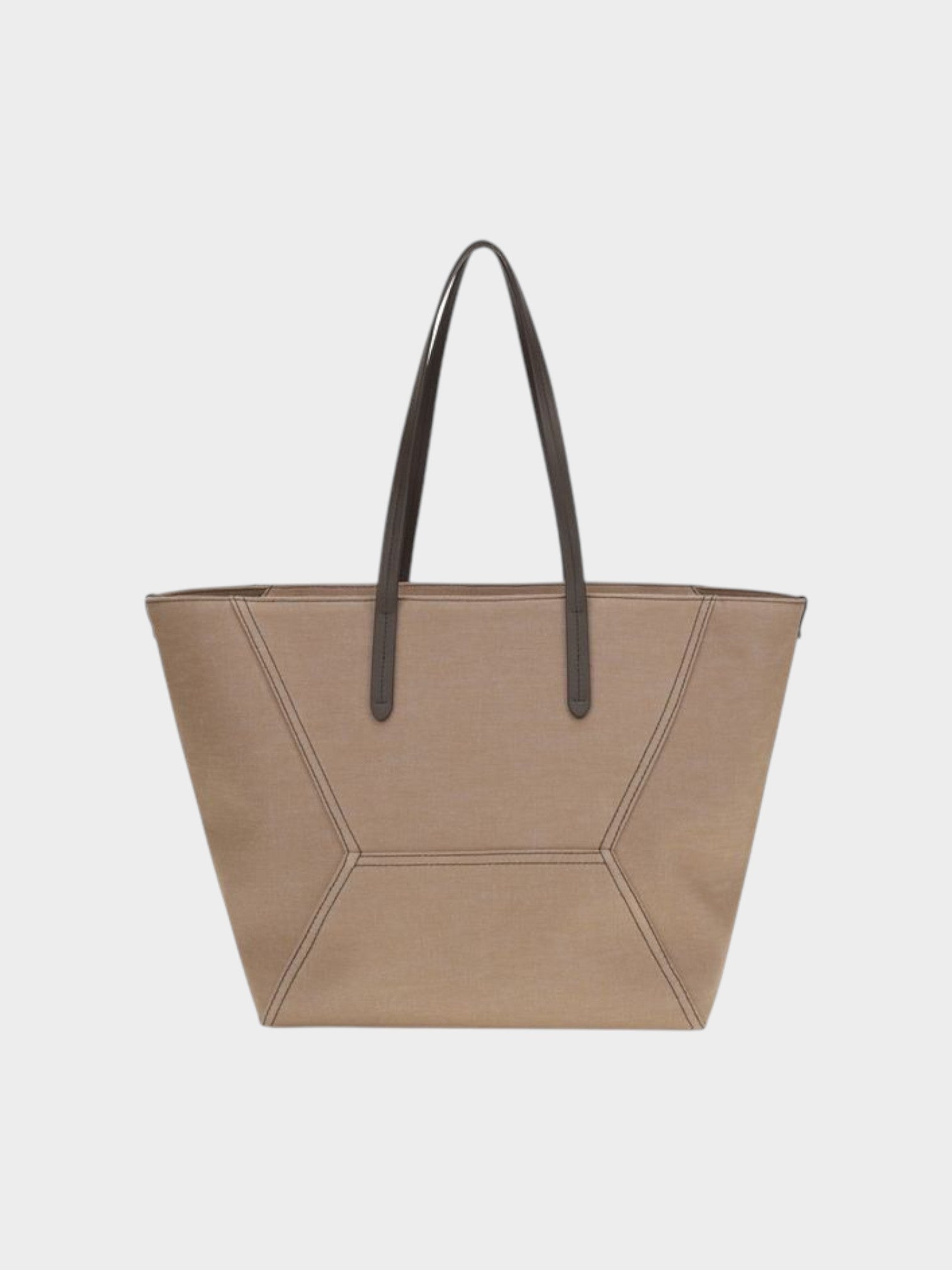 Brunello Cucinelli Beige Cotton Shoulder Bag