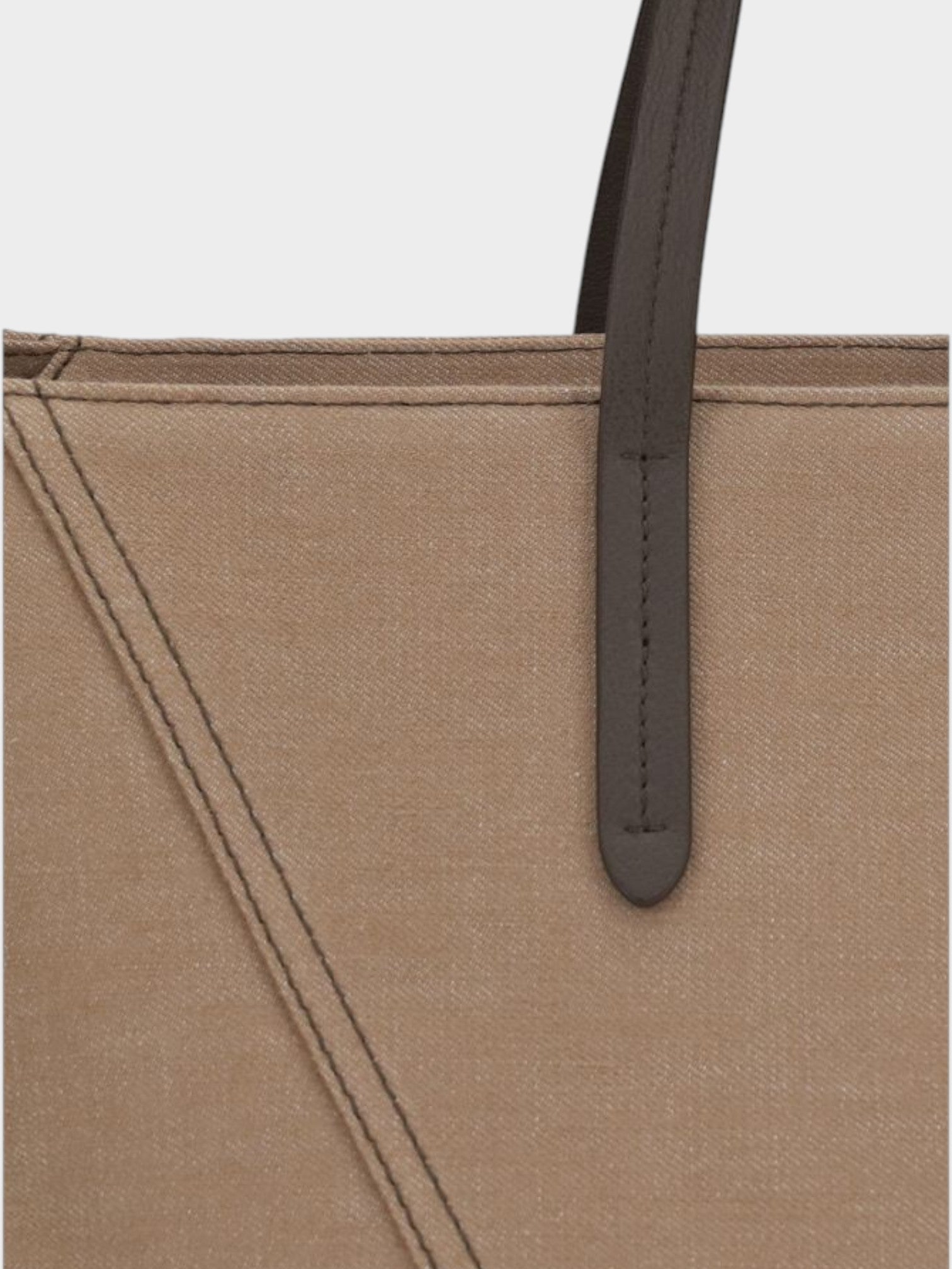 Brunello Cucinelli Beige Cotton Shoulder Bag-thumbmail-4