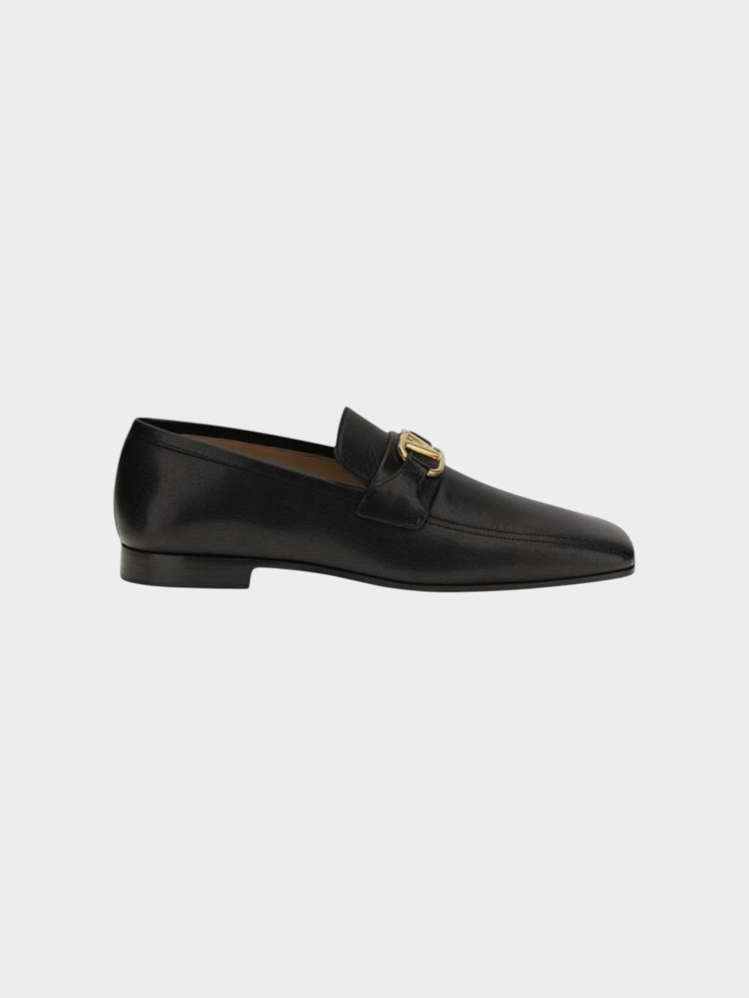 Valentino Garavani Black Goatskin Slip-On Loafers