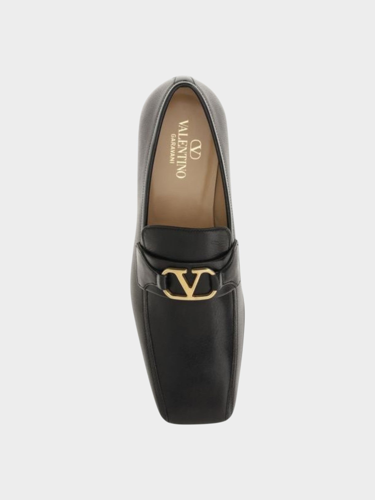 Valentino Garavani Black Goatskin Slip-On Loafers-thumbmail-4