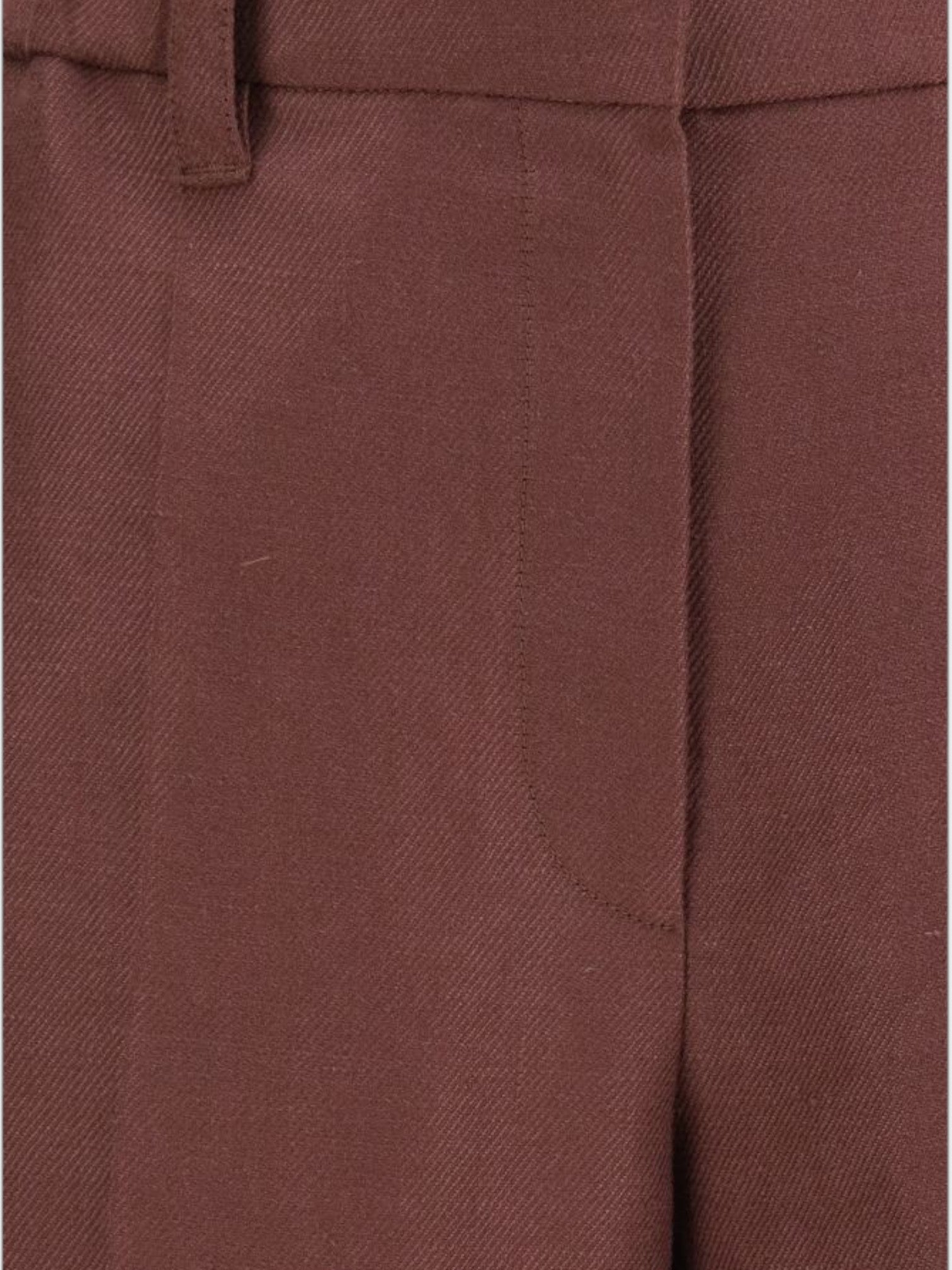 Brunello Cucinelli Brown Linen Casual Pants-thumbmail-3