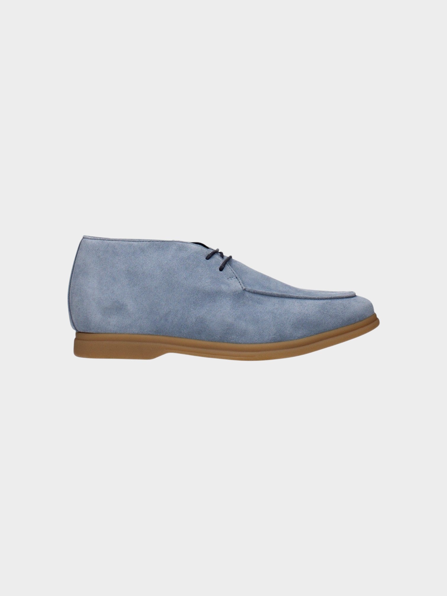 Eleventy Light Blue Leather Ankle Boots
