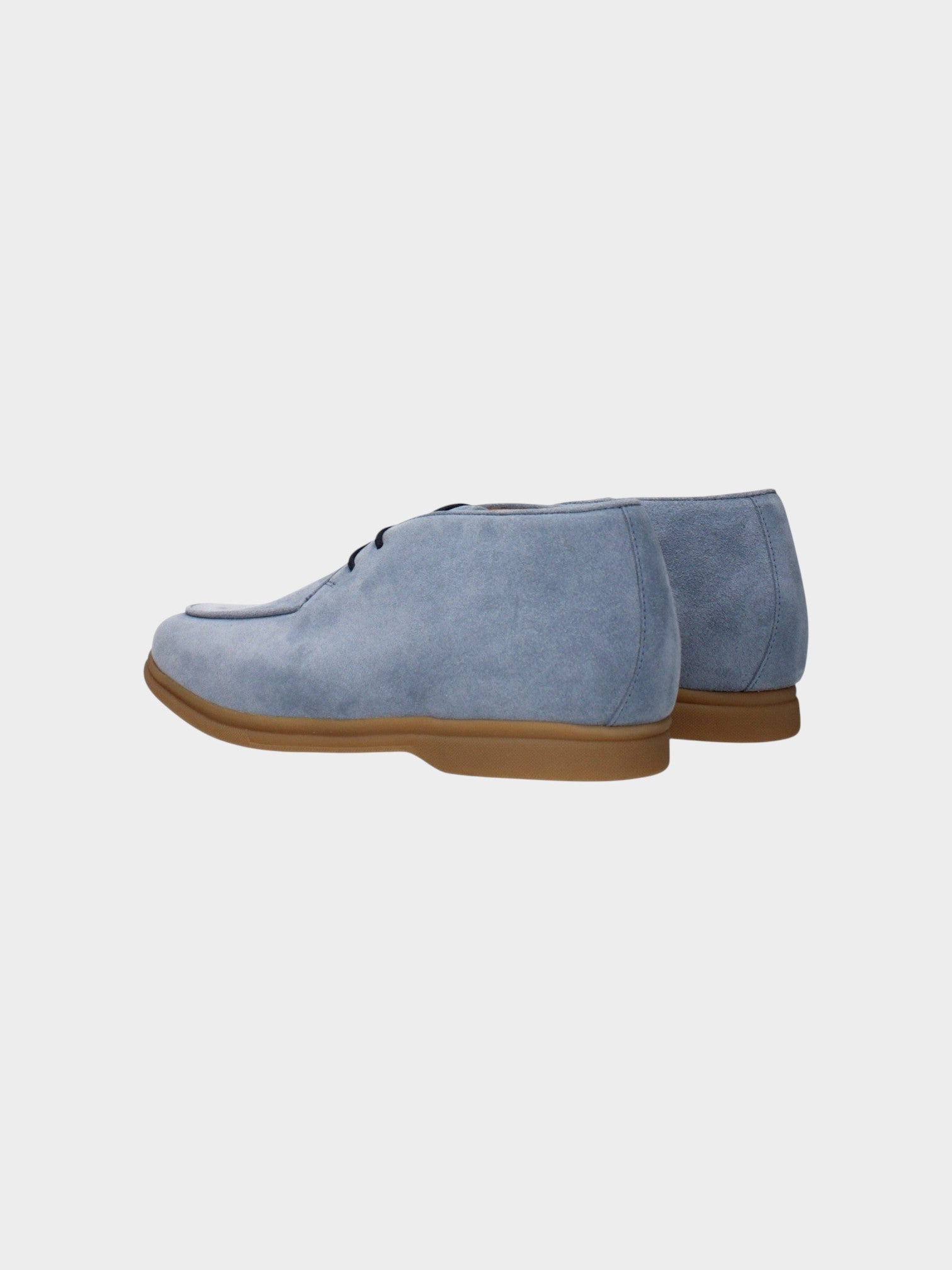 Eleventy Light Blue Leather Ankle Boots-thumbmail-4