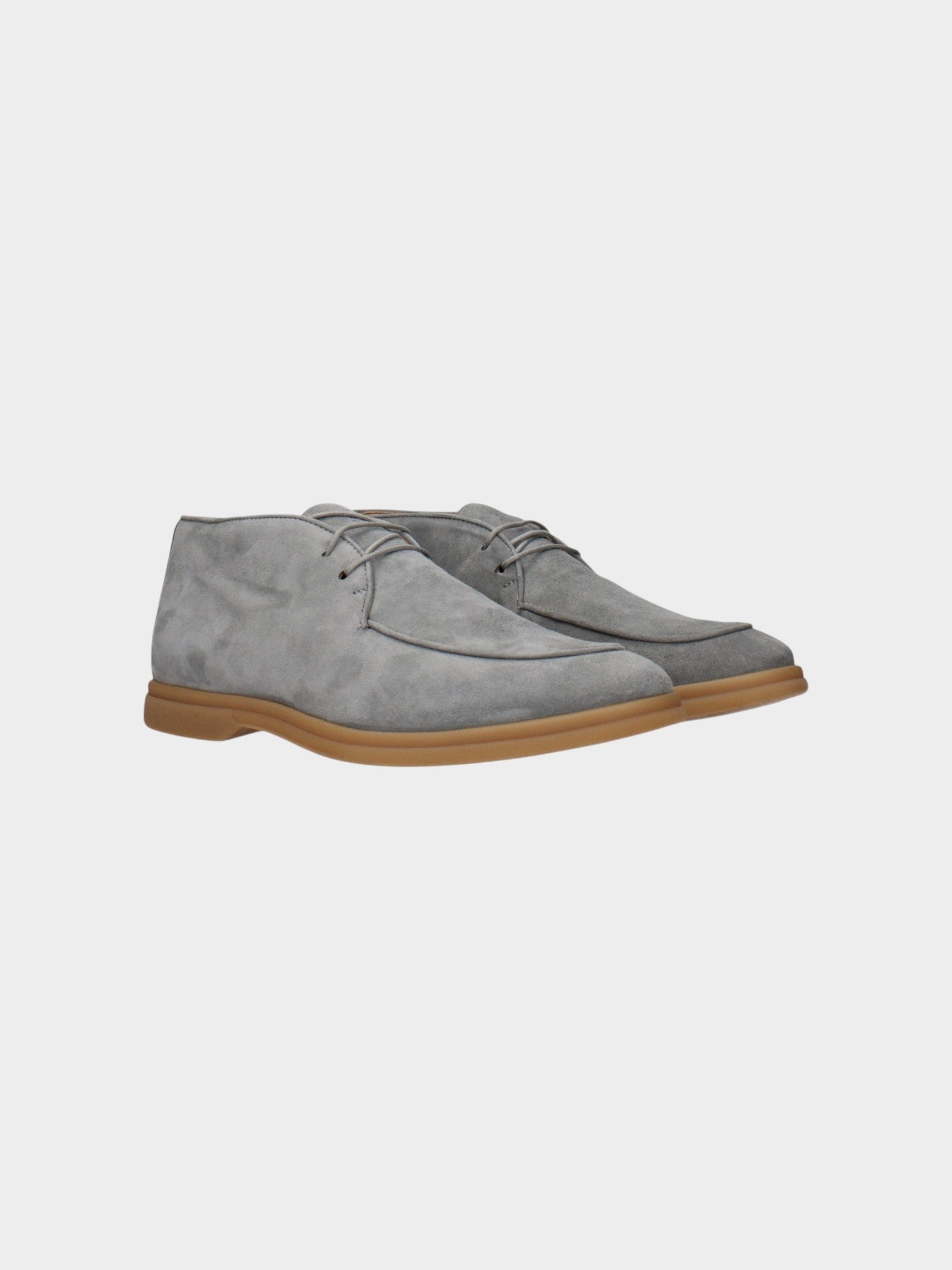 Eleventy Gray Leather Oxfords And Derbies-thumbmail-2