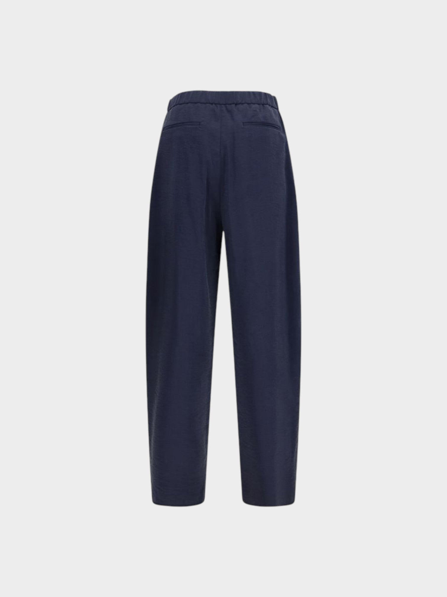 Giorgio Armani Blue Silk Casual Pants-thumbmail-2