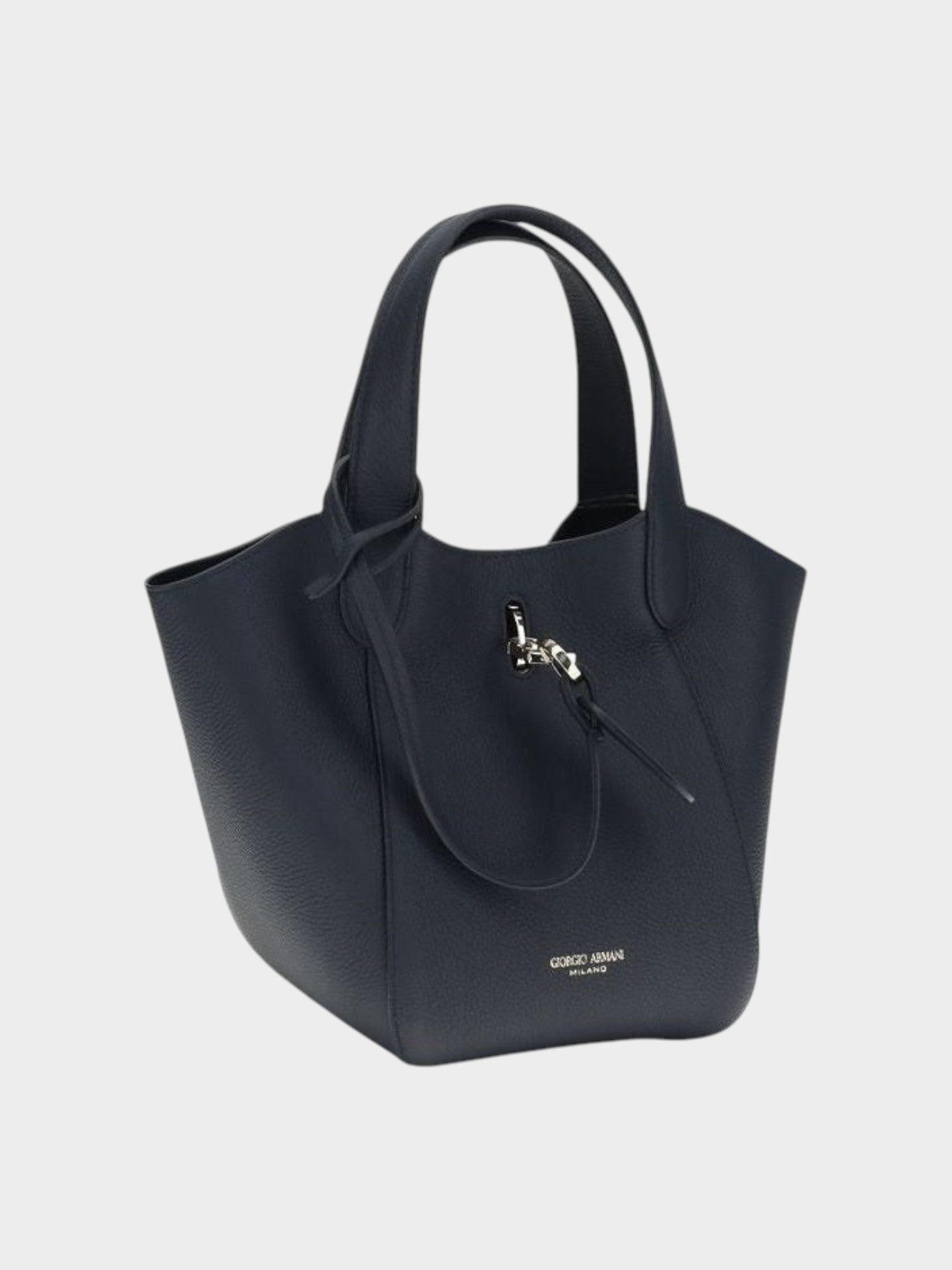 Giorgio Armani Blue Calf Leather Bos Taurus Handbag-thumbmail-2
