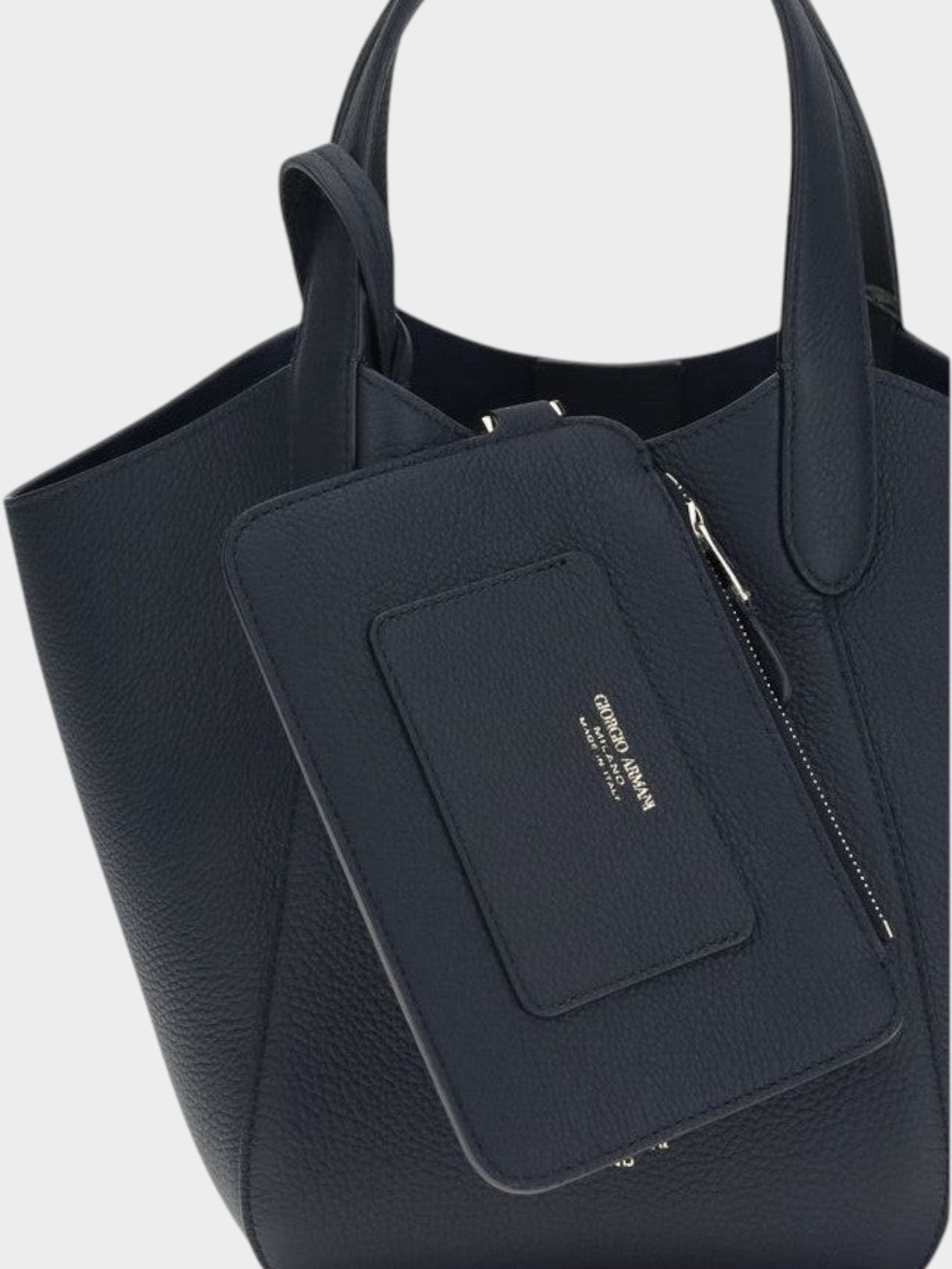 Giorgio Armani Blue Calf Leather Bos Taurus Handbag-thumbmail-4