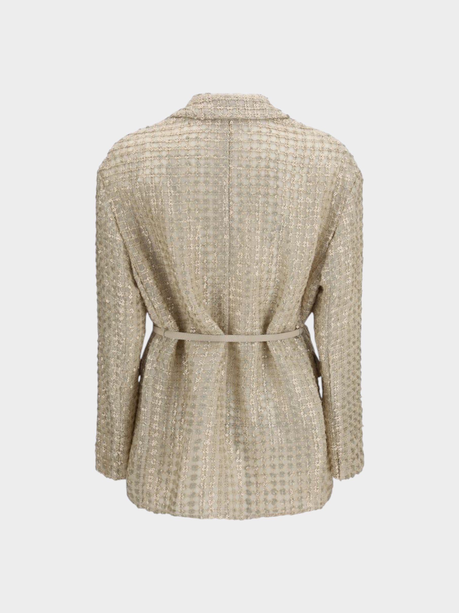Brunello Cucinelli Beige Silk Coat-thumbmail-2