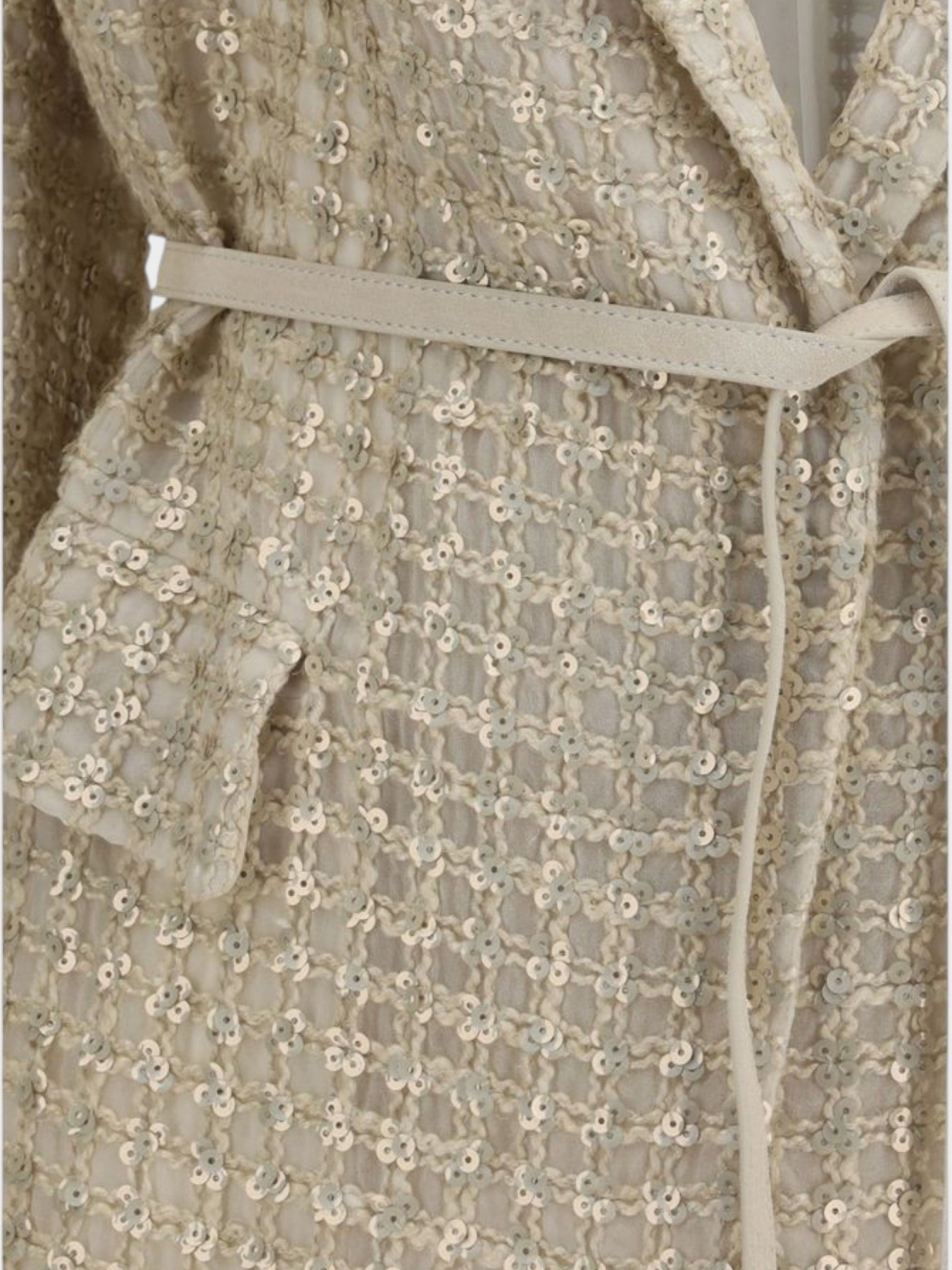 Brunello Cucinelli Beige Silk Coat-thumbmail-3